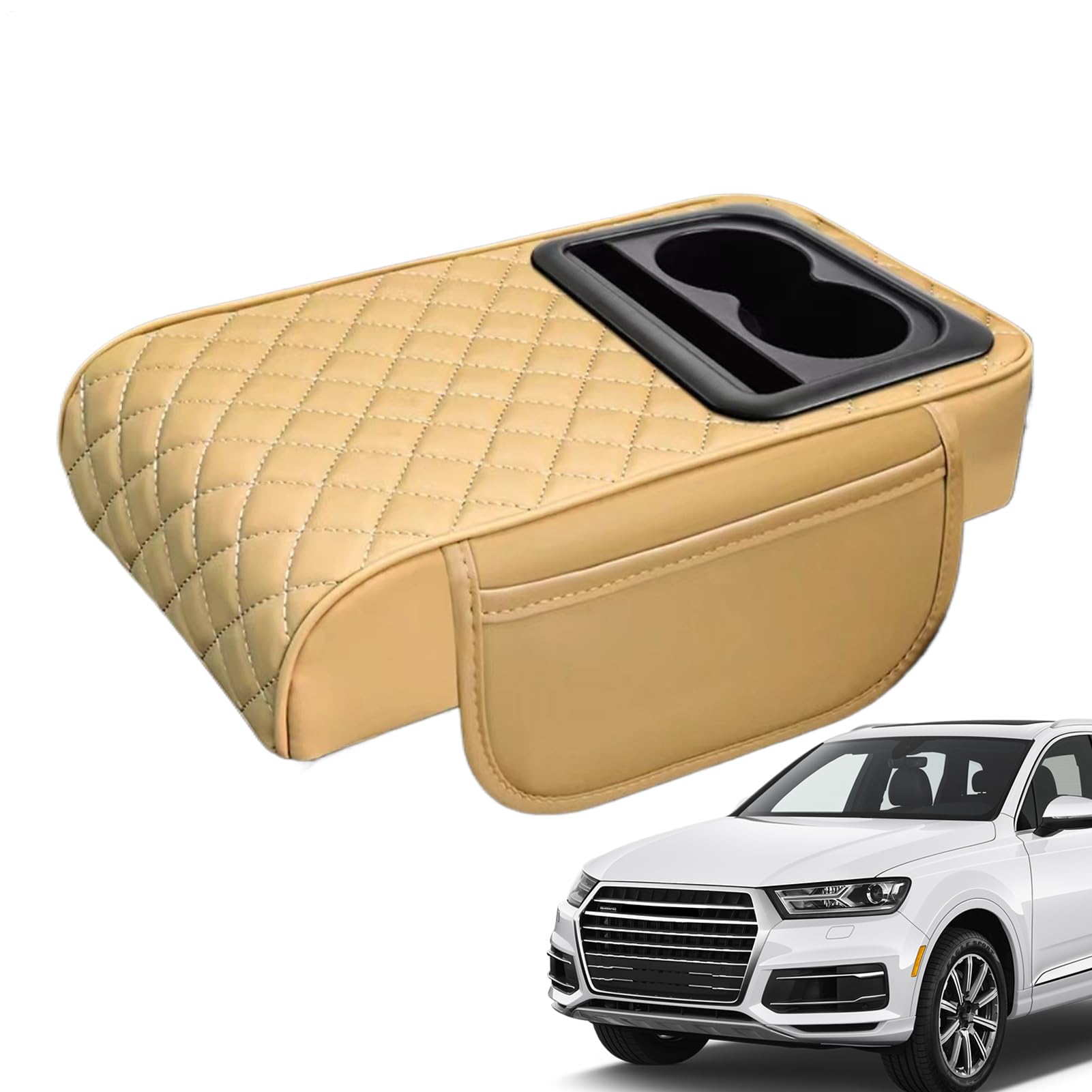 Autokonsole Abdeckung, Center Console Cup Holder - Praktische Autohalterung mit Getränkehalter,Ergonomisches Autozubehör für den täglichen Pendelverkehr Autokonsole Abdeckung, Center Console Cup Holder - Praktische Autohalterung mit Getränkehalter,Ergonomisches Autozubehör für den täglichen Pendelverkehr von Ynnhik