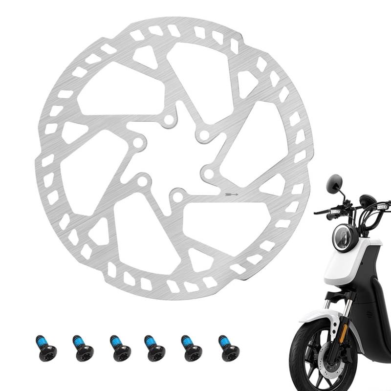 Bremsscheiben,Fahrradscheibenbremse | 203/180/160 mm Fahrradrotoren aus Stahl,Elektro-Roller-Scheibenbremse, leichter Fahrradscheibenbremsrotor für Berg, Straße, Festgetriebe von Ynnhik