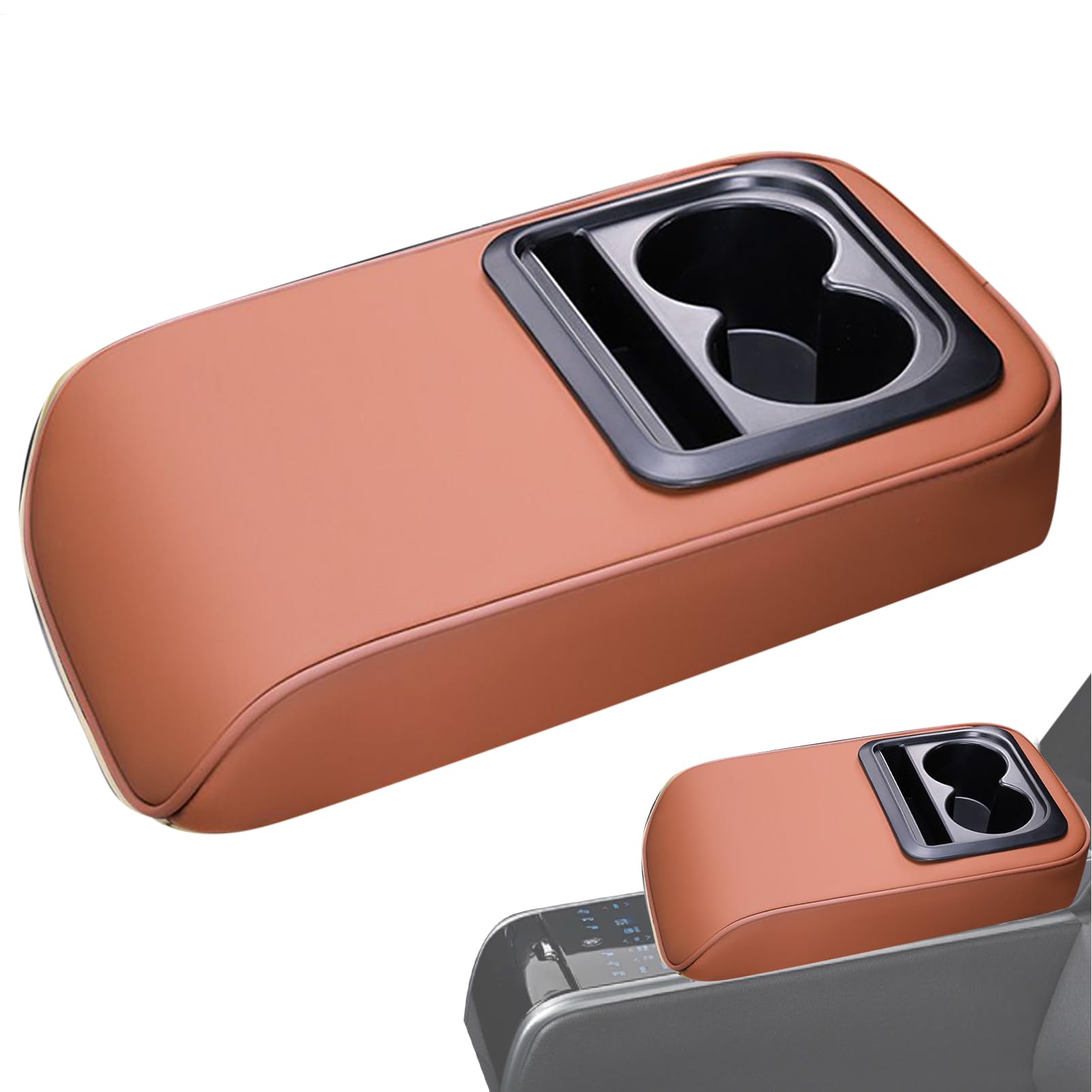 CAR ARMREST CUSHION | Leder-Armlehne erhöhende Pad - Multifunktions-Arm Ruhe Mit Kupfer-Organizer Und Telefonhalter Für Fahrzeugbesserung Komfort und Unterstützung bei langen Geräten gleichzeitig Auto CAR ARMREST CUSHION | Leder-Armlehne erhöhende Pad - Multifunktions-Arm Ruhe Mit Kupfer-Organizer Und Telefonhalter Für Fahrzeugbesserung Komfort und Unterstützung bei langen Geräten gleichzeitig Auto von Ynnhik