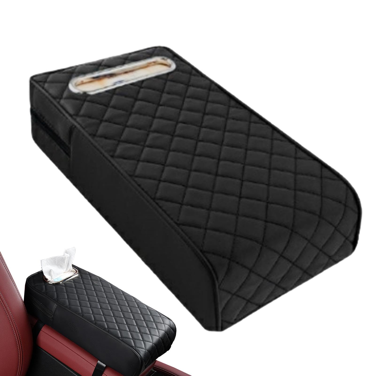 Center Console Cover, Center Konsole Pad | Multifunktionales LKW-Armlehnenkissen,Armlehnen Kissen mit Gewebehalter, Auto-Armlehnenkissen für die meisten Autos, Innenausstattung Zubehör Center Console Cover, Center Konsole Pad | Multifunktionales LKW-Armlehnenkissen,Armlehnen Kissen mit Gewebehalter, Auto-Armlehnenkissen für die meisten Autos, Innenausstattung Zubehör von Ynnhik