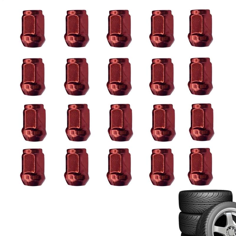 Lug Mutter Cover Set, Radschrauben Staubabdeckungen - Kohlenstoffstahl Räder Mutter Schraube Abdeckung | 20X Metallrad mit Mutterkapseln, rostsicher Autozubehör für die meisten Fahrzeugmodelle von Ynnhik