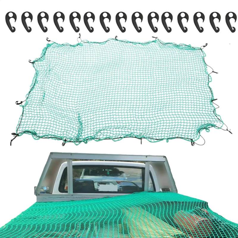 Sicherheitslastnetz, schweres LKW-Bett Sicherheitsnetz | Tragbares Design von Autoausrüstung für Angeln, Reisen, Camping und Strandreisen von Ynnhik