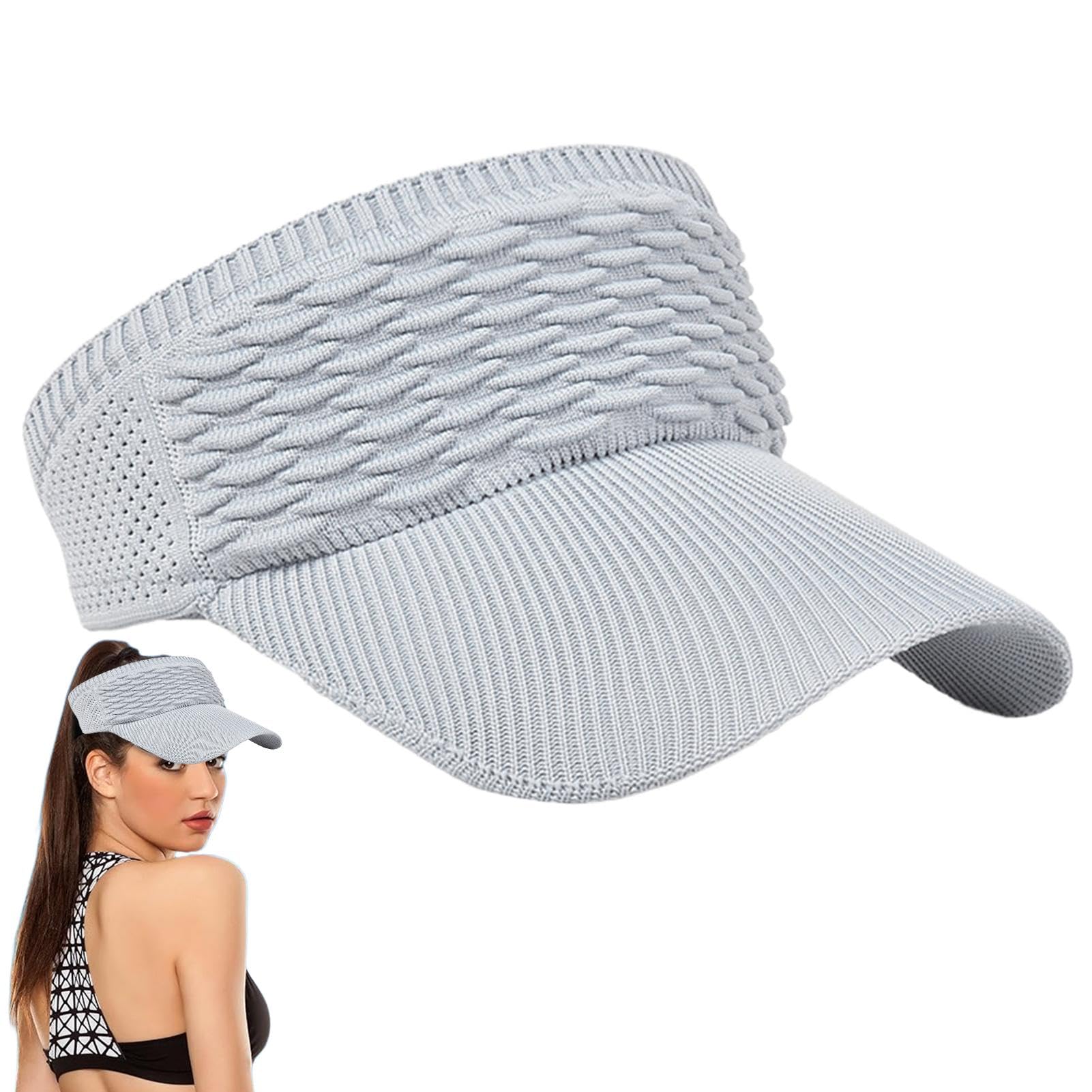 Sonnenschutzhut, Atmungsaktiver Topless ,Sonnenschutz im Freien - Sport Outdoor Plain Visir Pferdeschwanz Baseballhut zum Angeln, Tennis, von Ynnhik