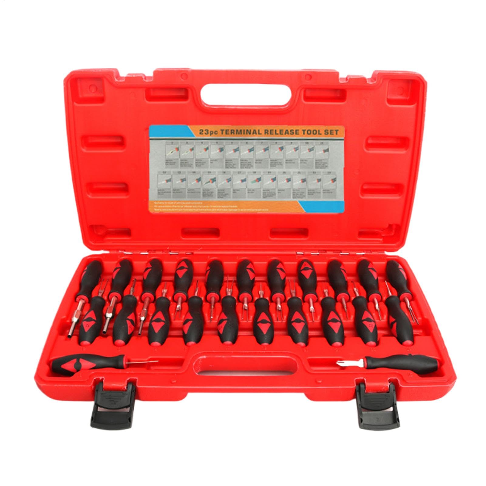Terminal Removal Tool Kit, 23x Terminal Entferner - Heavy Duty Draht-Freigabe-Versorgung, Kabelstecker Picking Nadel Extractor für Automotive Haushaltsgeräte Terminal Removal Tool Kit, 23x Terminal Entferner - Heavy Duty Draht-Freigabe-Versorgung, Kabelstecker Picking Nadel Extractor für Automotive Haushaltsgeräte von Ynnhik
