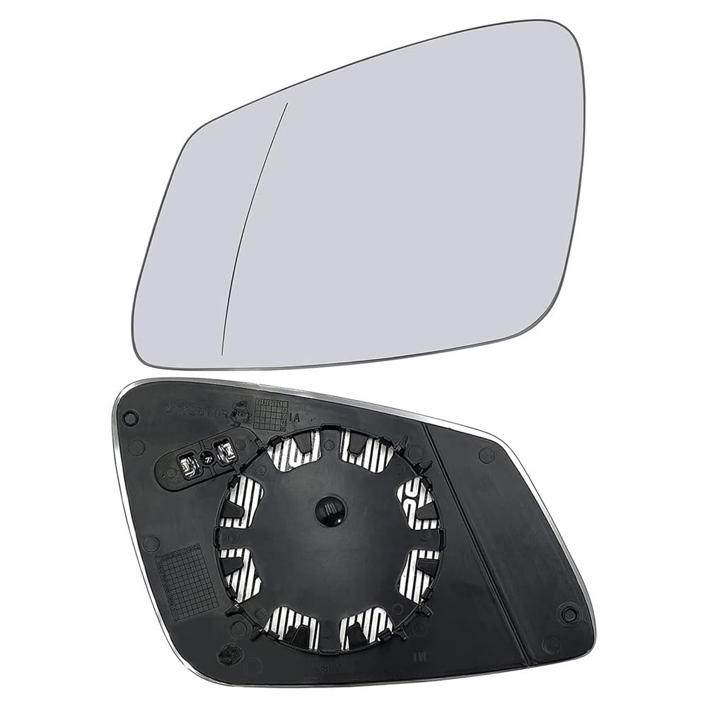 Beheizbar Spiegelglas Ersatz für BMW F01 F07 F10 F11 F20 F21 F22 F30 F31 F32 F34 F36 i3, Außenspiegel Glas Asphärisch mit Trägerplatte, Umkehrlinse Rückfahrglas Spiegel (Links) von Ynzeyx
