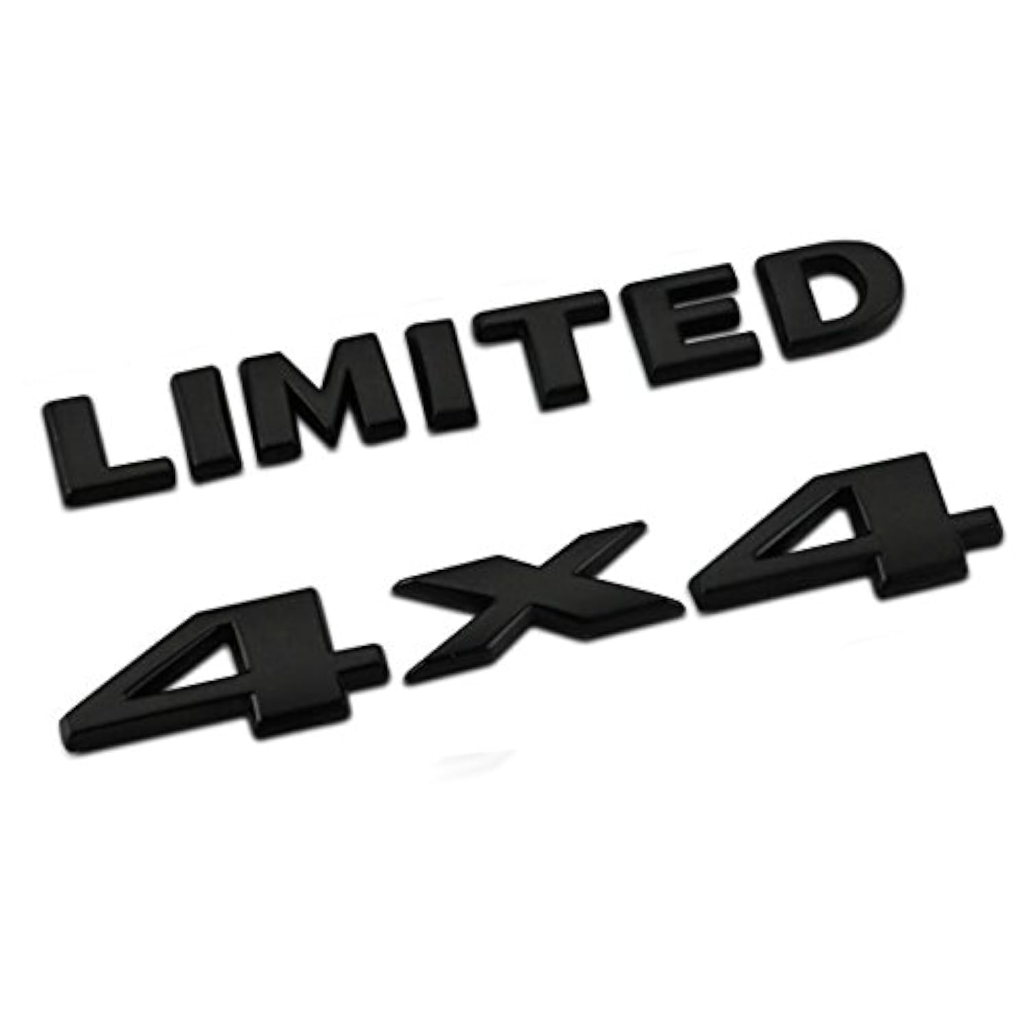 2 Stück (1 Set) Auto Tuning 4 x 4 Logo 3D Aufkleber Emblem Logo Aufkleber Liberty Namensschild Badge + Limited Trunk Hood Door Compatible with 4x4+Limited (Glänzendes Schwarz) von Yoaoo