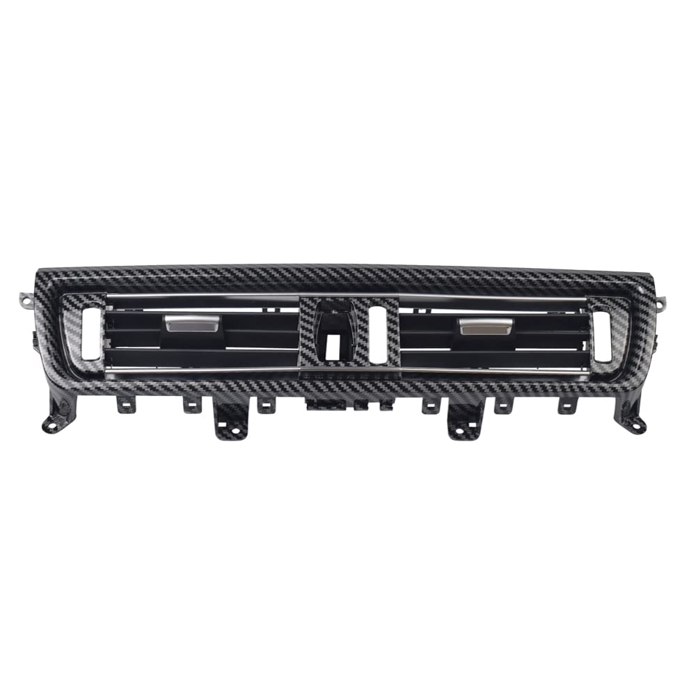 Yoegerery Kohlefaser – mit Chrom ABS + PC Front-Lüftungsgitter für BMW 5er-Serie 520 523 525 528 530 535 550 F10 F18 2010–2016 Auto Grille Autoteile von Yoegerery