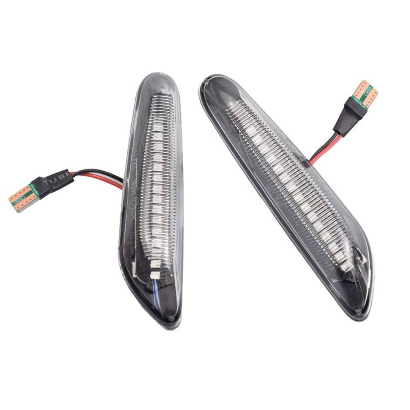 Yoegerery LED Dynamische Seitenblinker Bernstein Super Bright Canbus Sequentielle Repeater Lichter für B-MW 1 3 5er Serie E60 E61 E81 E82 E88 E46 E90 E91 E92 E93 X3 E83 X1 E84 (Transparent) von Yoegerery