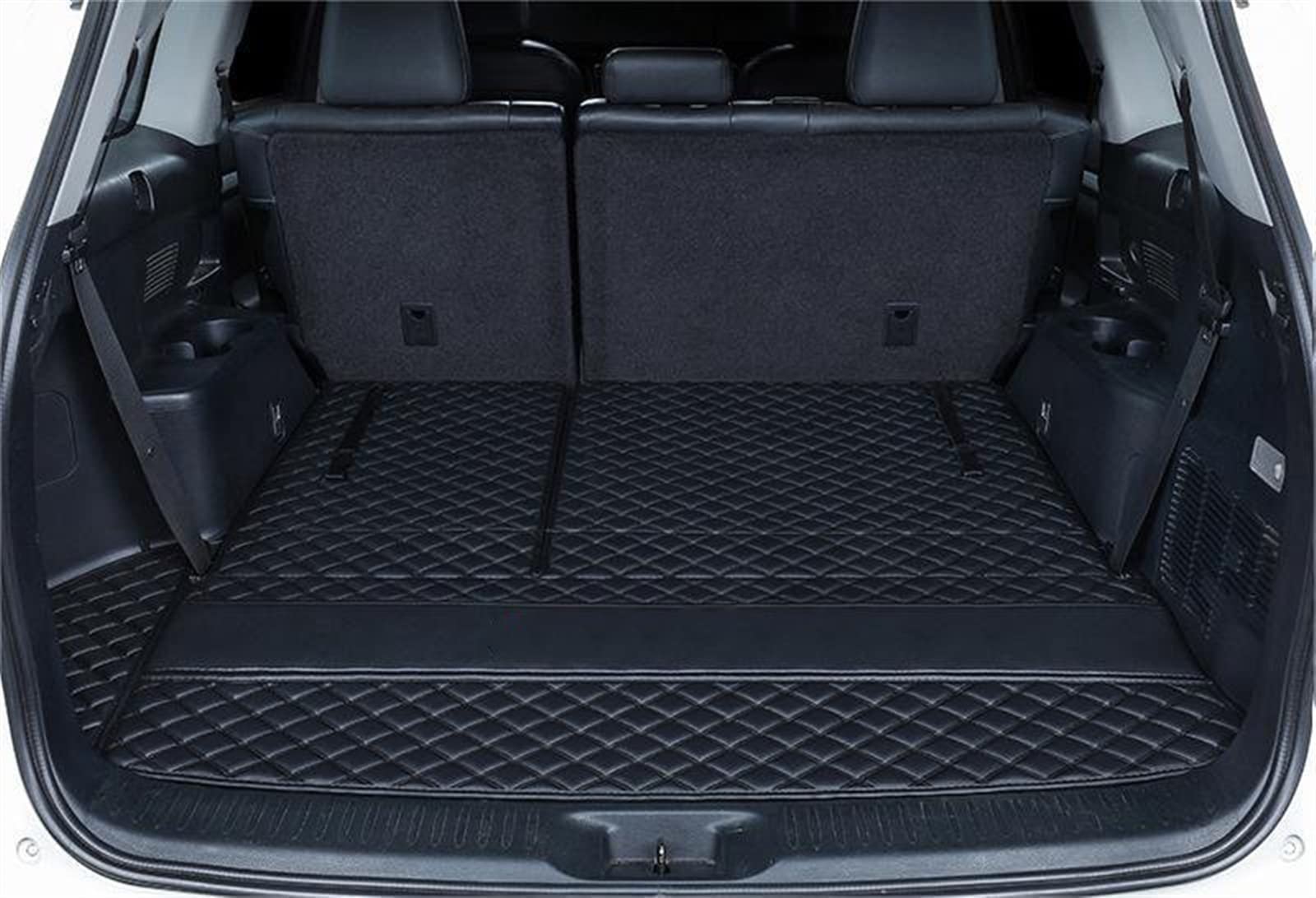 Kofferraummatten Für Toyota Für Highlander 2022 7-Sitzer Kofferraumabdeckungen Autozubehör Teppiche wasserdichte Schutzpolster Matten Accesorios Kofferraumwanne ( Color : 5 ) von Yojack