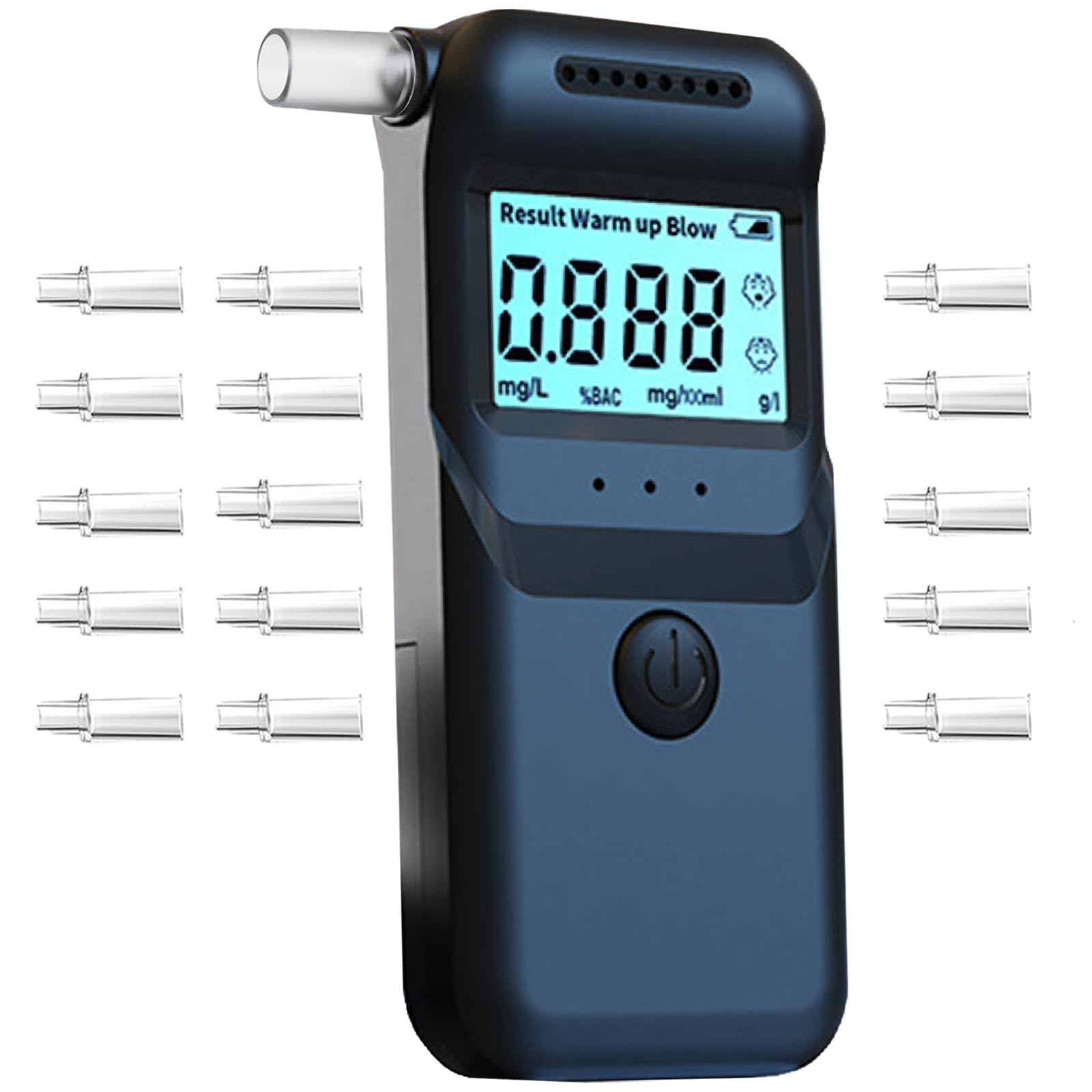 Yolispa Alkoholtester Polizeigenau, Alkohol Tester Promillemessgerät mit Digitaler LCD Anzeige Professioneller Hochpräziser Alkoholmessgerät mit 15 Mundstücken für den Einsatz zu Hause oder auf Partys Yolispa Alkoholtester Polizeigenau, Alkohol Tester Promillemessgerät mit Digitaler LCD Anzeige Professioneller Hochpräziser Alkoholmessgerät mit 15 Mundstücken für den Einsatz zu Hause oder auf Partys von Yolispa