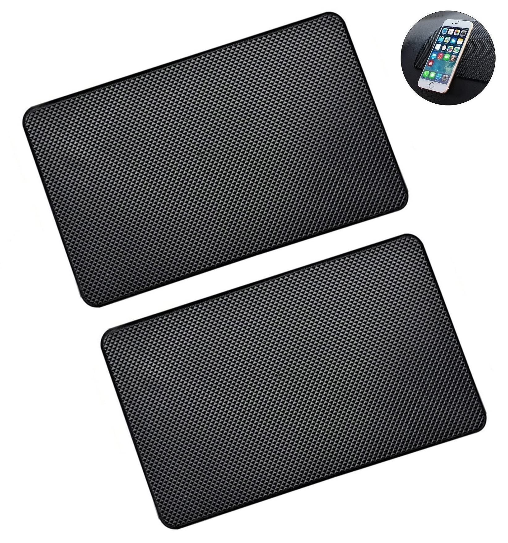 2 X KFZ Halterung Anti Rutsch Matte, Antirutschmatte für Armaturenbrett, Pad, PVC Handy Anti Rutsch Pad, Auto Matte Armaturenbrett Klebrige Pad Klebematte für Handy Sonnenbrille von Yomiin