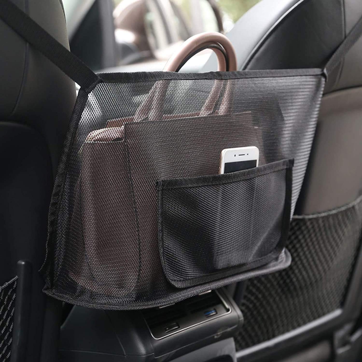 Auto-Netztasche Handtaschen, Sitz Rücken Netztasche, Car Net Pocket Handbag, Auto Holder Handtaschen, Sitzlehne Net Bag, Auto Aufbewahrungstasche von Yomiin