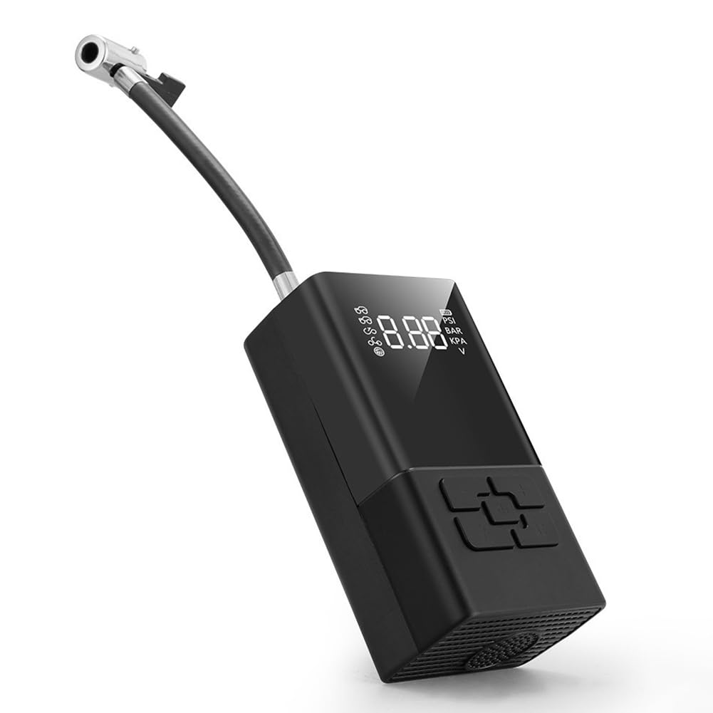 Yominerr 5-V-Digitalluftpumpe, Multifunktionale Motorradluftpumpe mit Eingebautem 5200-MAh- und LED-Beleuchtung Yominerr 5-V-Digitalluftpumpe, Multifunktionale Motorradluftpumpe mit Eingebautem 5200-MAh- und LED-Beleuchtung von Yominerr