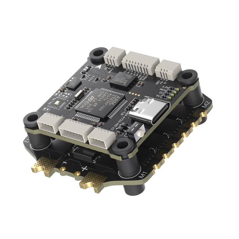 Yominerr F722 V2 FC&ESC FPV Stack F722 V2 Flugsteuerung BLS 60A 4IN1 ESC 16MB Black Box für RC FPV Drone von Yominerr