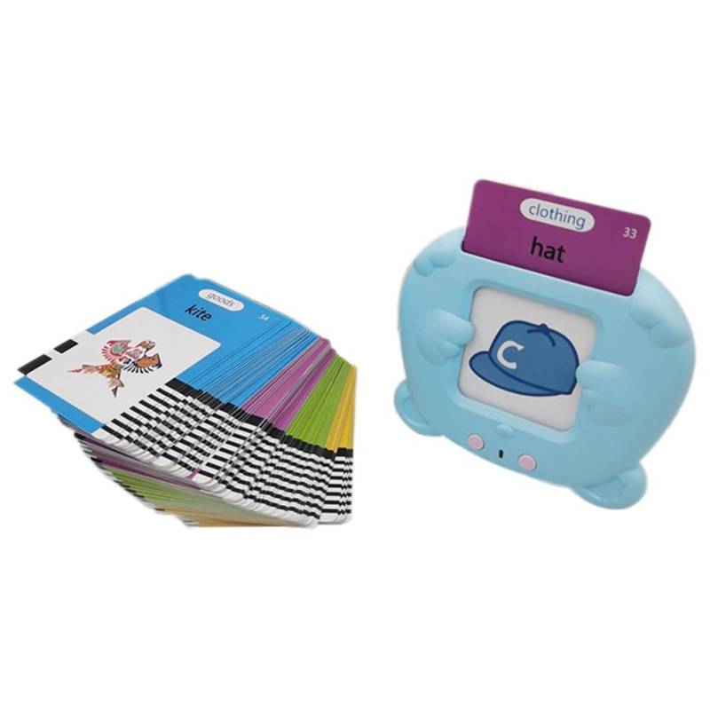 Yominerr Multilingual Learning Machine für Kinder Interaktive Sprechende Flash-Karten Audio-Buch zum Englischlernen 224 Sight-Wörter Blau von Yominerr