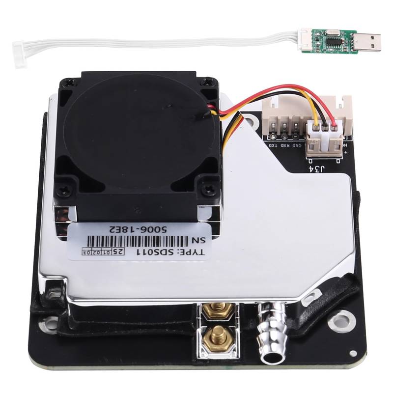 Yominerr PM2.5 Partikelsensor SDS011 Erfassungsbereich 0,3-10 Μm Lasersensor Staubsensor Digitalausgang von Yominerr
