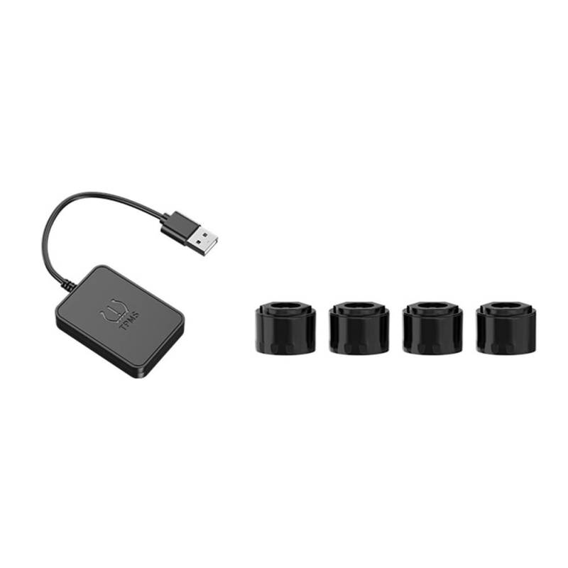 Yominerr TPMS Reserverad Externer Sensor Reifendrucküberwachungssystem USB TPMS für Autonavigation Radio DVD-Player Erkennung von Yominerr