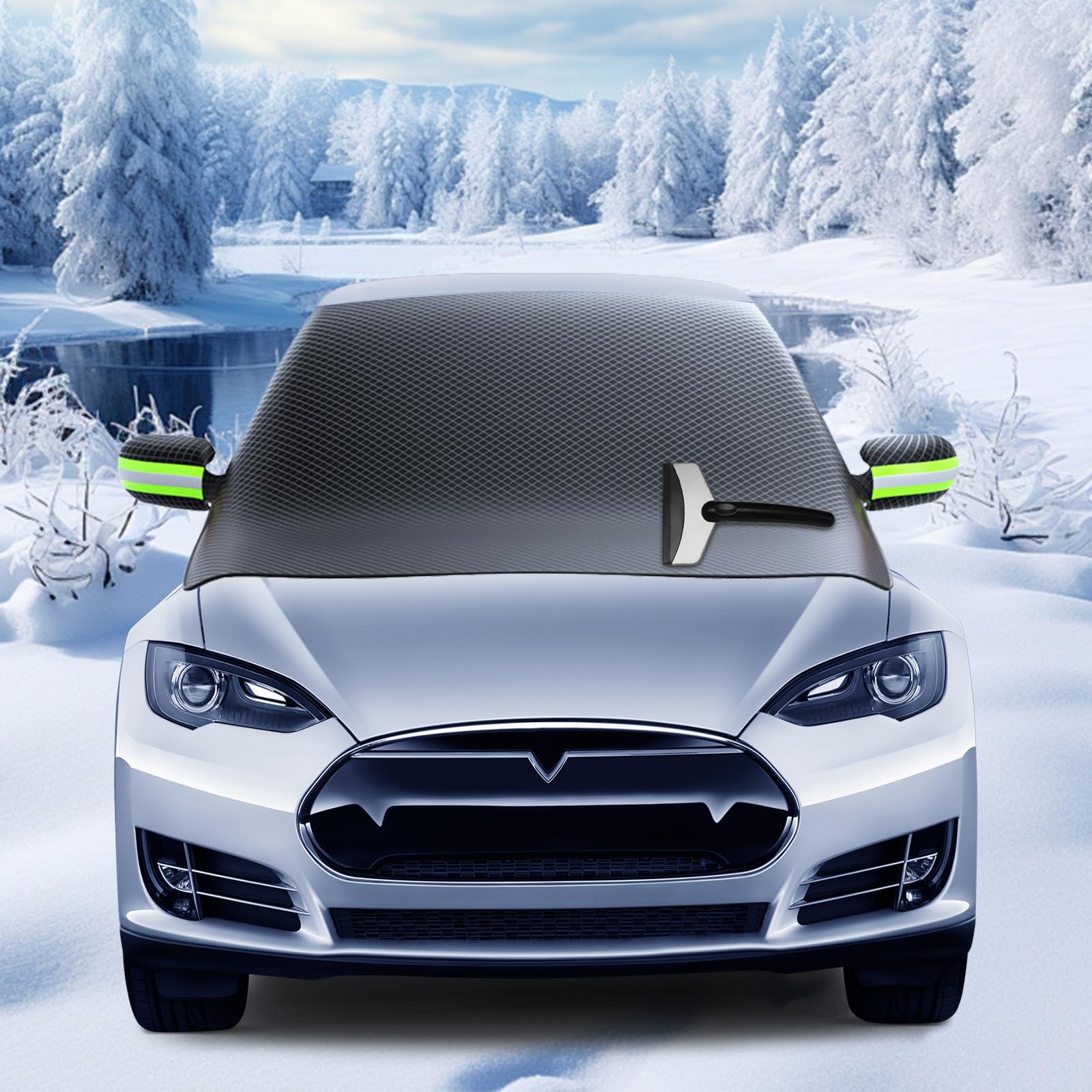 Yootiko Frontscheibenabdeckung Winter,Frostschutz Auto Frontscheibe,Magnetische Windschutzscheibe Auto 6 Magnet ,Wasserdicht Schutzhülle Halbgarage Abdeckung Schneeschaufel für EIS Schnee Frost Sonne Yootiko Frontscheibenabdeckung Winter,Frostschutz Auto Frontscheibe,Magnetische Windschutzscheibe Auto 6 Magnet ,Wasserdicht Schutzhülle Halbgarage Abdeckung Schneeschaufel für EIS Schnee Frost Sonne von Yootiko