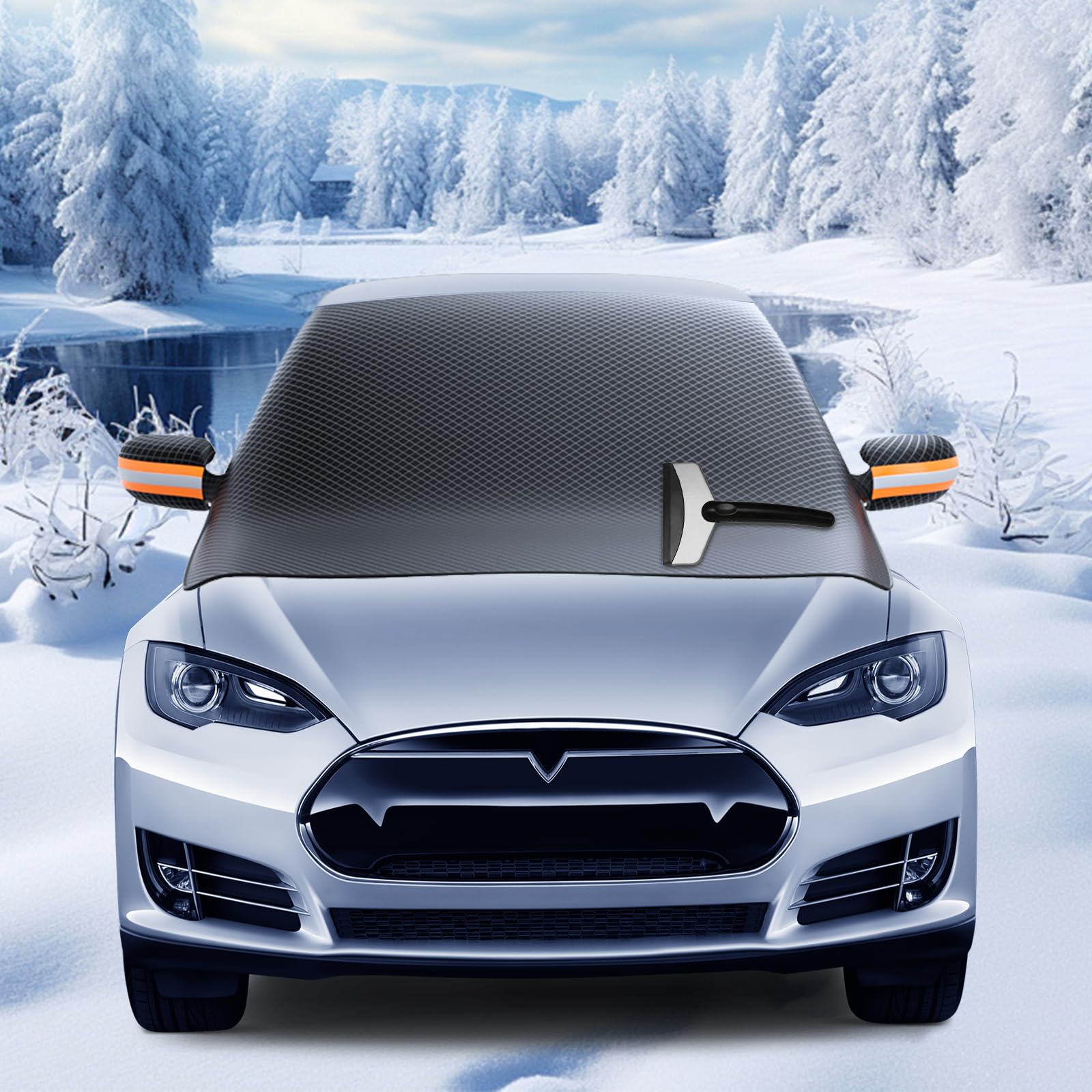 Yootiko Frontscheibenabdeckung Winter,Frostschutz Auto Frontscheibe,Magnetische Windschutzscheibe Auto 6 Magnet ,Wasserdicht Schutzhülle Halbgarage Abdeckung Schneeschaufel für EIS Schnee Frost Sonne Yootiko Frontscheibenabdeckung Winter,Frostschutz Auto Frontscheibe,Magnetische Windschutzscheibe Auto 6 Magnet ,Wasserdicht Schutzhülle Halbgarage Abdeckung Schneeschaufel für EIS Schnee Frost Sonne von Yootiko