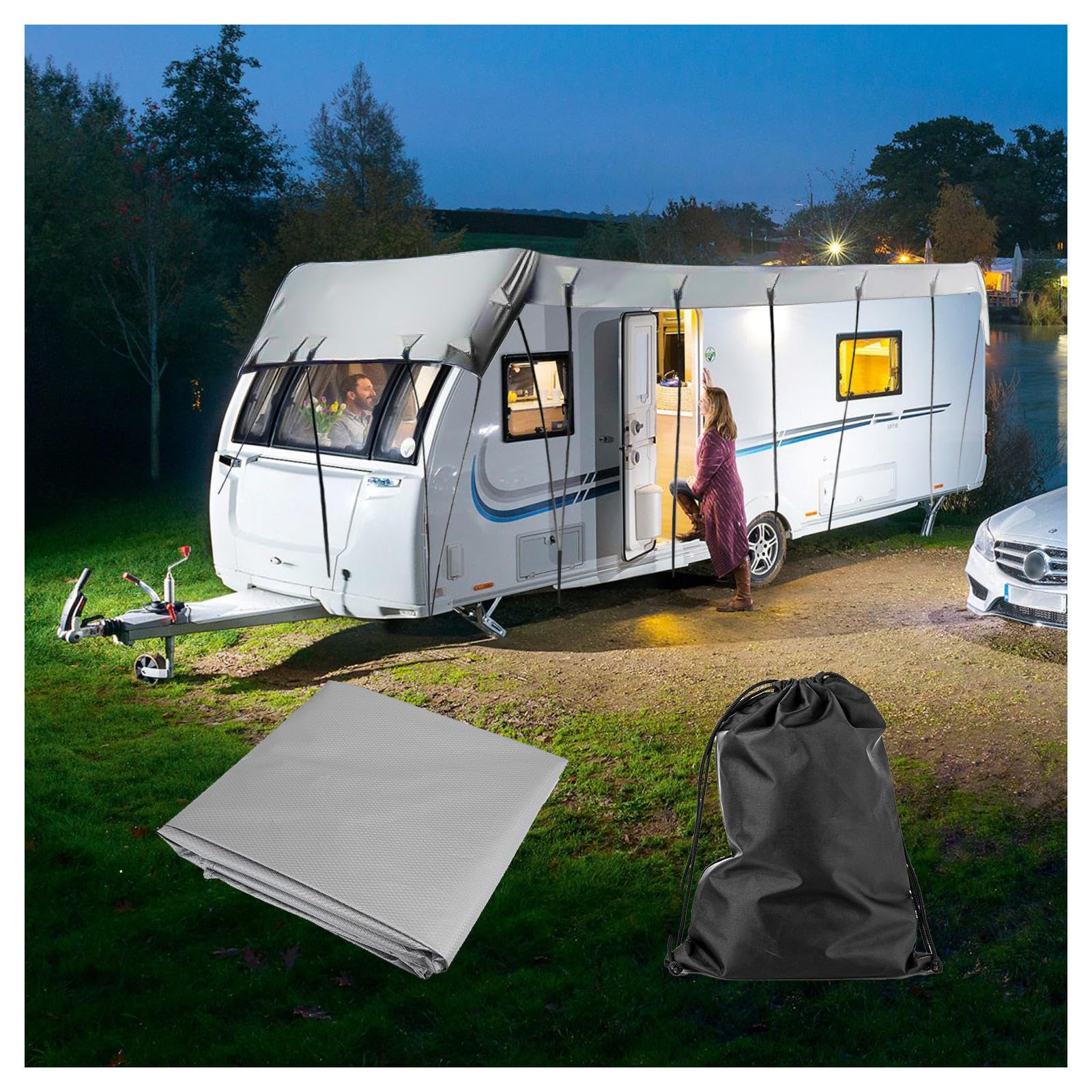 YoruiDeedse Abdeckplane Wohnwagen 210D Oxford-Gewebe Abdeckplane Wohnwagen Zusammenklappbar, Leicht Zu Reinigen Wohnmobilausstattung Geeignet Für Jede Jahreszeit Und Jedes Klima,Silver-39.3 * 9.8ft YoruiDeedse Abdeckplane Wohnwagen 210D Oxford-Gewebe Abdeckplane Wohnwagen Zusammenklappbar, Leicht Zu Reinigen Wohnmobilausstattung Geeignet Für Jede Jahreszeit Und Jedes Klima,Silver-39.3 * 9.8ft von YoruiDeedse