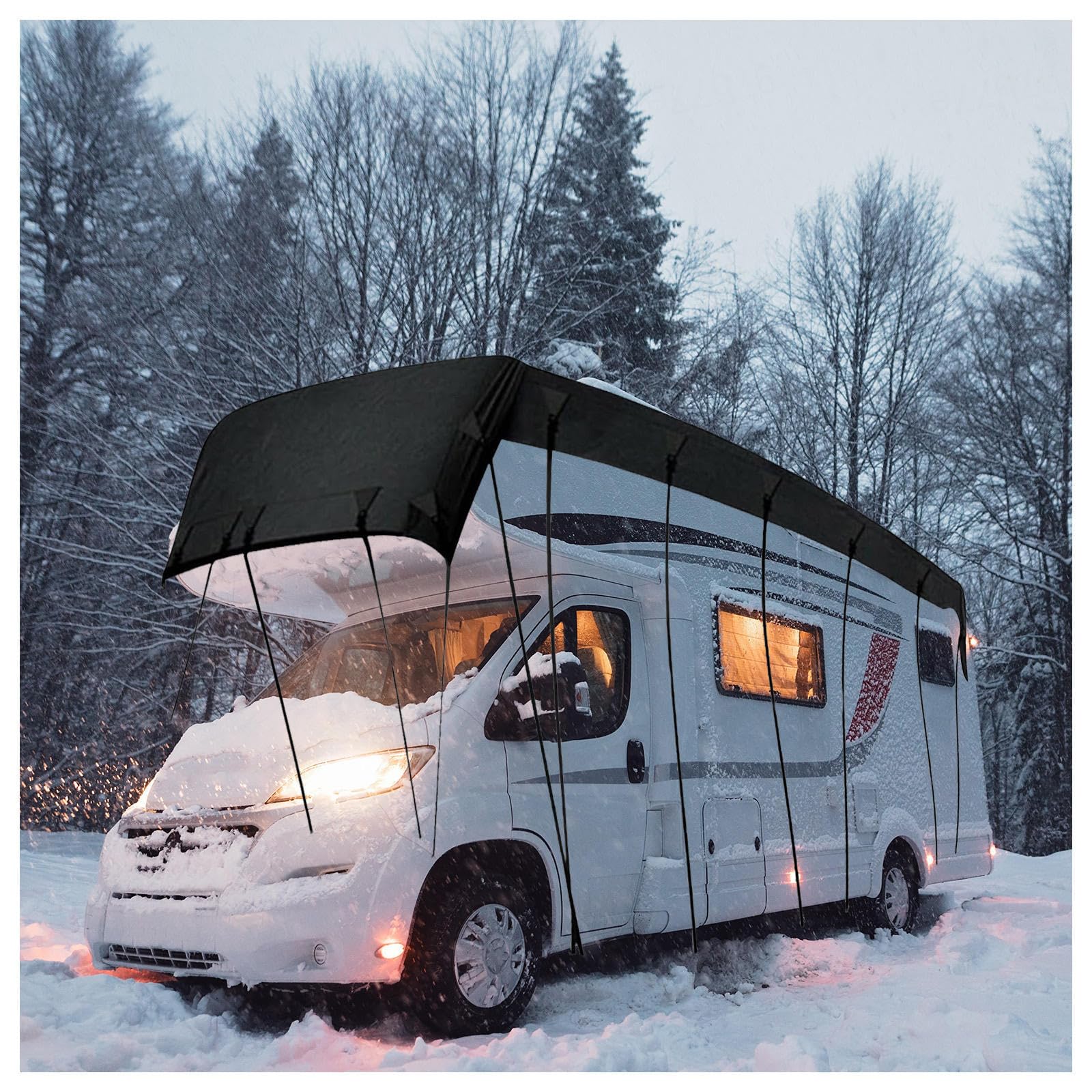 YoruiDeedse Abdeckplane Wohnwagen 210D Oxford-Gewebe Wohnwagen Schutzdach Zusammenklappbar, Leicht Zu Reinigen Wohnwagen Abdeckung Geeignet Für Jede Jahreszeit Und Jedes Klima,Black-49.2 * 9.8ft YoruiDeedse Abdeckplane Wohnwagen 210D Oxford-Gewebe Wohnwagen Schutzdach Zusammenklappbar, Leicht Zu Reinigen Wohnwagen Abdeckung Geeignet Für Jede Jahreszeit Und Jedes Klima,Black-49.2 * 9.8ft von YoruiDeedse
