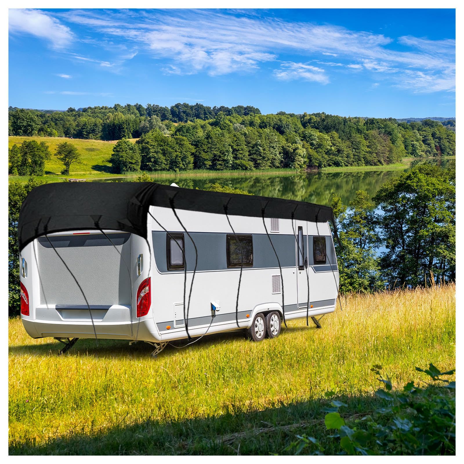 YoruiDeedse Wohnmobilabdeckungen 210D Oxford-Gewebe Wohnwagen Abdeckung Wind-, Regen- Und Schneefest Sackmarkise Wohnwagen Geeignet Für Jede Jahreszeit Und Jedes Klima,Black-21.3 * 9.8ft YoruiDeedse Wohnmobilabdeckungen 210D Oxford-Gewebe Wohnwagen Abdeckung Wind-, Regen- Und Schneefest Sackmarkise Wohnwagen Geeignet Für Jede Jahreszeit Und Jedes Klima,Black-21.3 * 9.8ft von YoruiDeedse