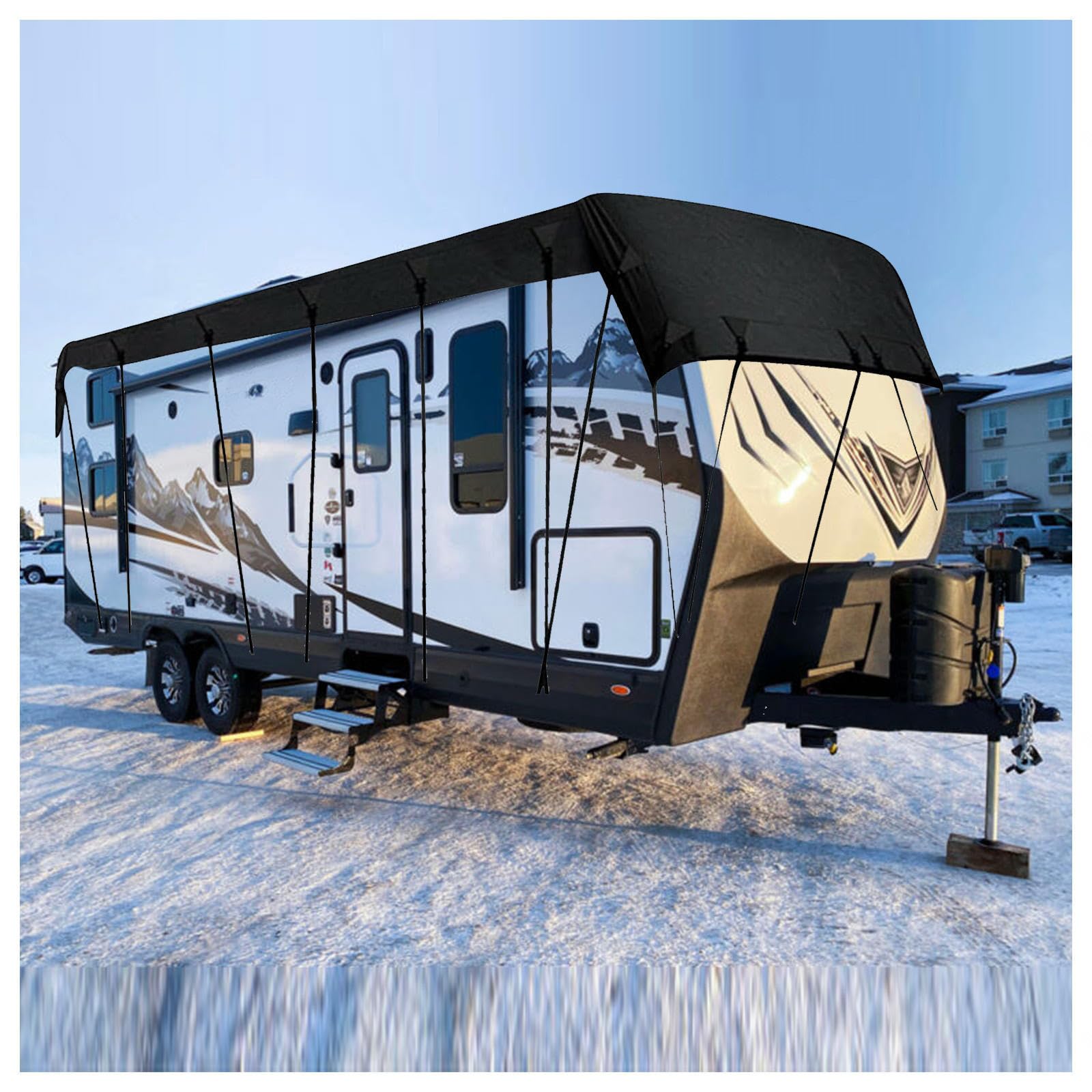 YoruiDeedse Wohnmobilabdeckungen 210D Oxford-Gewebe Wohnwagen Plane Zusammenklappbar, Leicht Zu Reinigen Wohnwagen Abdeckung Geeignet Für Jede Jahreszeit Und Jedes Klima,Black-27.8 * 9.8ft YoruiDeedse Wohnmobilabdeckungen 210D Oxford-Gewebe Wohnwagen Plane Zusammenklappbar, Leicht Zu Reinigen Wohnwagen Abdeckung Geeignet Für Jede Jahreszeit Und Jedes Klima,Black-27.8 * 9.8ft von YoruiDeedse