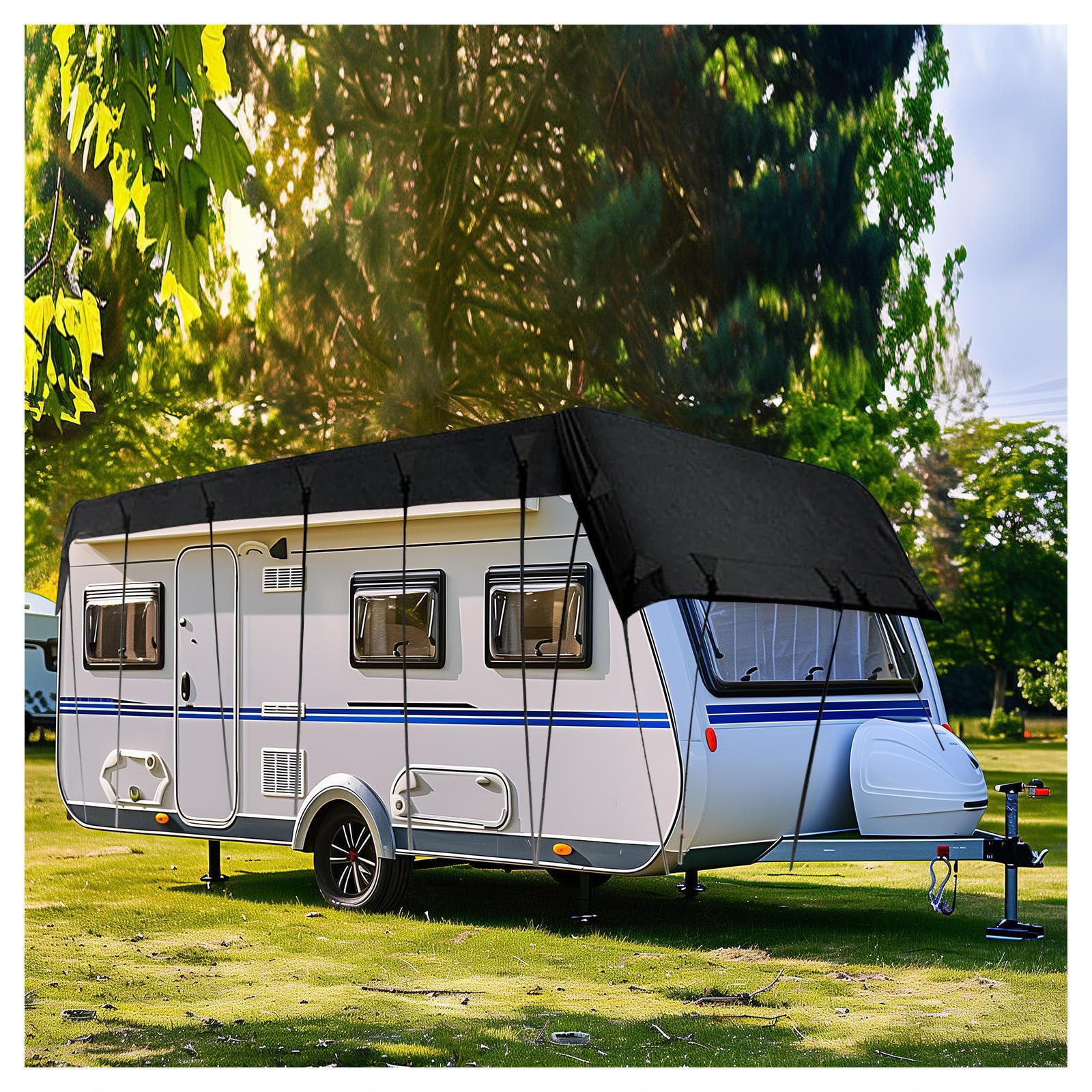 YoruiDeedse Wohnwagen Abdeckplane 210D Oxford-Gewebe Wohnwagen Plane Wind-, Regen- Und Schneefest Wohnmobilabdeckungen Geeignet Für Jede Jahreszeit Und Jedes Klima,Black-31.1 * 9.8ft YoruiDeedse Wohnwagen Abdeckplane 210D Oxford-Gewebe Wohnwagen Plane Wind-, Regen- Und Schneefest Wohnmobilabdeckungen Geeignet Für Jede Jahreszeit Und Jedes Klima,Black-31.1 * 9.8ft von YoruiDeedse