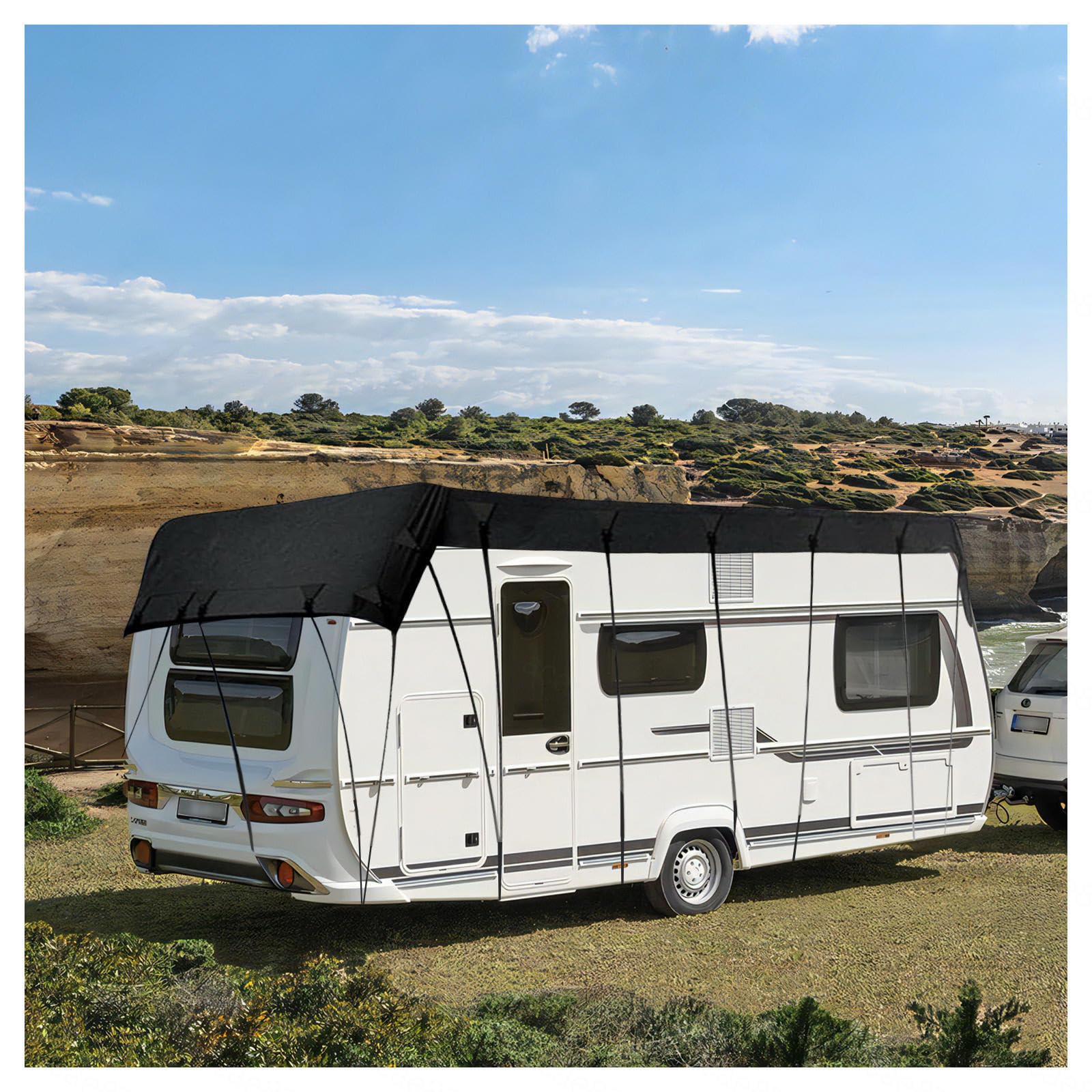 YoruiDeedse Wohnwagen Abdeckplane 210D Oxford-Gewebe Wohnwagen Schutzhülle Wind-, Regen- Und Schneefest Abdeckplane Wohnwagen Geeignet Für Jede Jahreszeit Und Jedes Klima,Black-27.8 * 9.8ft YoruiDeedse Wohnwagen Abdeckplane 210D Oxford-Gewebe Wohnwagen Schutzhülle Wind-, Regen- Und Schneefest Abdeckplane Wohnwagen Geeignet Für Jede Jahreszeit Und Jedes Klima,Black-27.8 * 9.8ft von YoruiDeedse