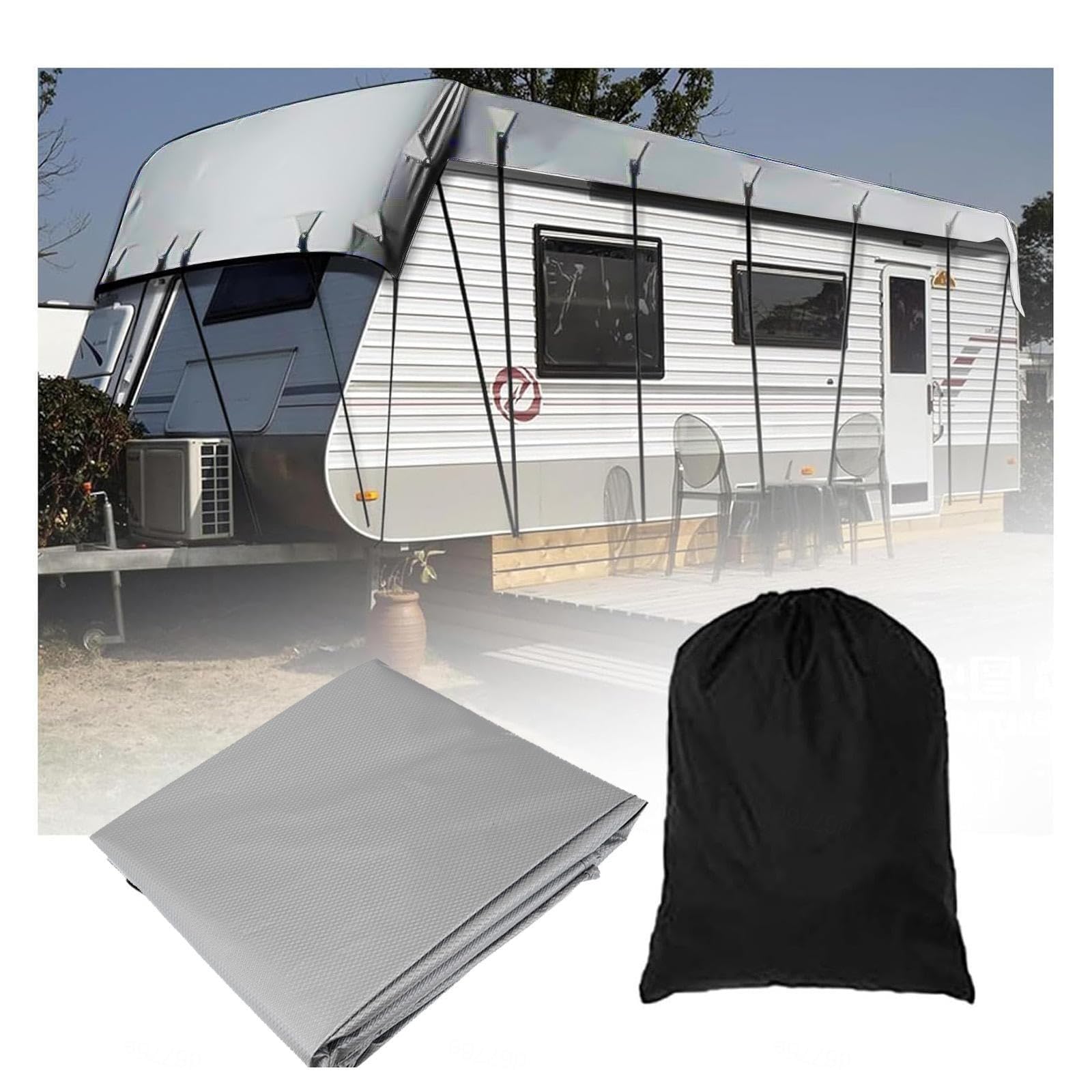 YoruiDeedse Wohnwagen Plane 210D Oxford-Gewebe Wohnmobilabdeckungen Zusammenklappbar, Leicht Zu Reinigen Radabdeckung Wohnwagen Geeignet Für Jede Jahreszeit Und Jedes Klima,Silver-36 * 9.8ft YoruiDeedse Wohnwagen Plane 210D Oxford-Gewebe Wohnmobilabdeckungen Zusammenklappbar, Leicht Zu Reinigen Radabdeckung Wohnwagen Geeignet Für Jede Jahreszeit Und Jedes Klima,Silver-36 * 9.8ft von YoruiDeedse