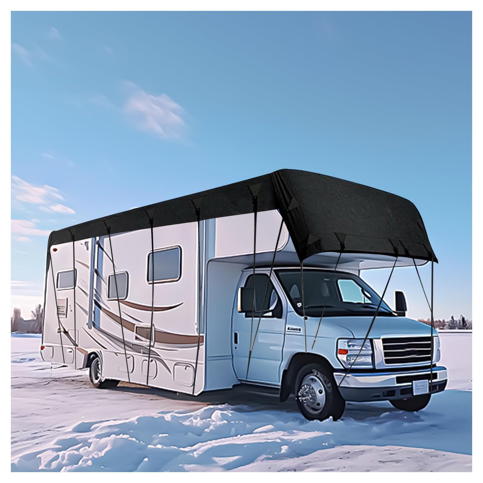 YoruiDeedse Wohnwagen Plane 210D Oxford-Gewebe Wohnwagen Schutzdach Wind-, Regen- Und Schneefest Hagelschutz Geeignet Für Jede Jahreszeit Und Jedes Klima,Black-24.6 * 9.8ft YoruiDeedse Wohnwagen Plane 210D Oxford-Gewebe Wohnwagen Schutzdach Wind-, Regen- Und Schneefest Hagelschutz Geeignet Für Jede Jahreszeit Und Jedes Klima,Black-24.6 * 9.8ft von YoruiDeedse