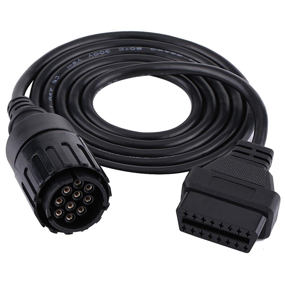 10 Pin zu 16 Pin OBD2 Adapter Stecker Diagnose Kabel, 10 Pin zu 16 Pin OBD2 Diagnosekabel OBD2 Adapterkabel für BMW ICOM-D Motorrad Motorradadapteranschlüsse von Yosoo Health Gear