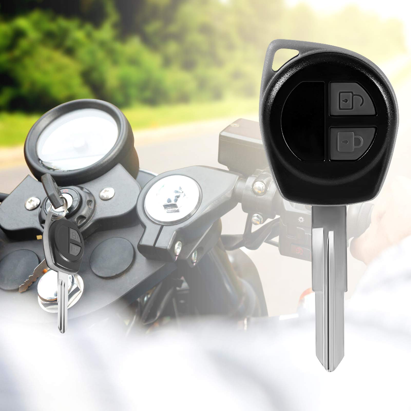 Schlüsselgehäuse Suzuki, Swift Schlüssel für Suzuki, Schlüssel Gehäuse Fernbedienung, 2 Tasten Rohling Autoschlüssel, Autoschlüssel Fall Ersatz Kompatibel für Suzuki Vitara Swift Ignis Sx4 Liana Alto von Yosoo Health Gear