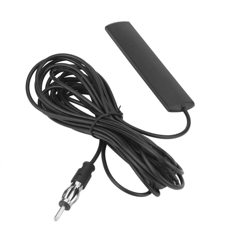 Auto FM Radio Antenne, Universal Kunststoff Auto FM Radio Antenne Patch Antenne Windschutzscheibenhalterung 5M Kabel Autoradio Antenne Schwarz von Yosoo Health Gear