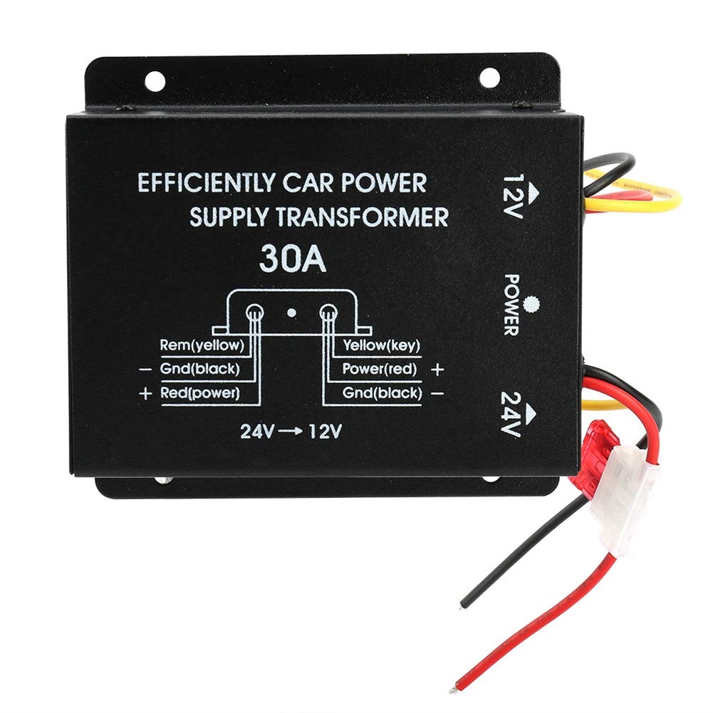 Auto-Stromrichter, Buckes-Wandler 24V bis 12V Auto-Spannungsreduzierer Buckes-Transformator-Netzteil für Kraftfahrzeuge von Yosoo Health Gear