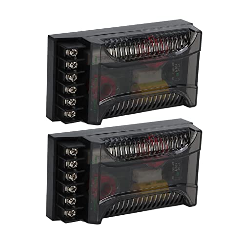 Autolautsprecher-Frequenzteiler, 2 Stück 2-Wege-Auto-Audio-Crossover-Überstromschutz Universeller Wärmeableitungslautsprecher-Frequenzteiler Autolautsprecher-Frequenzteiler, 2 Stück 2-Wege-Auto-Audio-Crossover-Überstromschutz Universeller Wärmeableitungslautsprecher-Frequenzteiler von Yosoo Health Gear