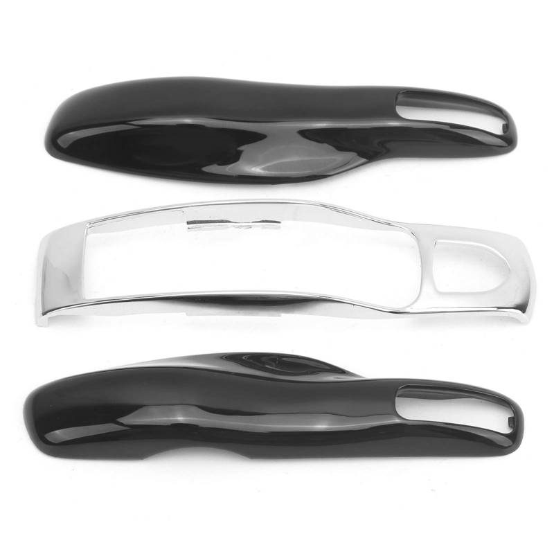 Autoschlüssel -FOB -Hülle, Schlüsselabdeckung für 911/, Robuste Remote Key FOB Case Trim Protective Cover (Schwarz + Silberschale) von Yosoo Health Gear