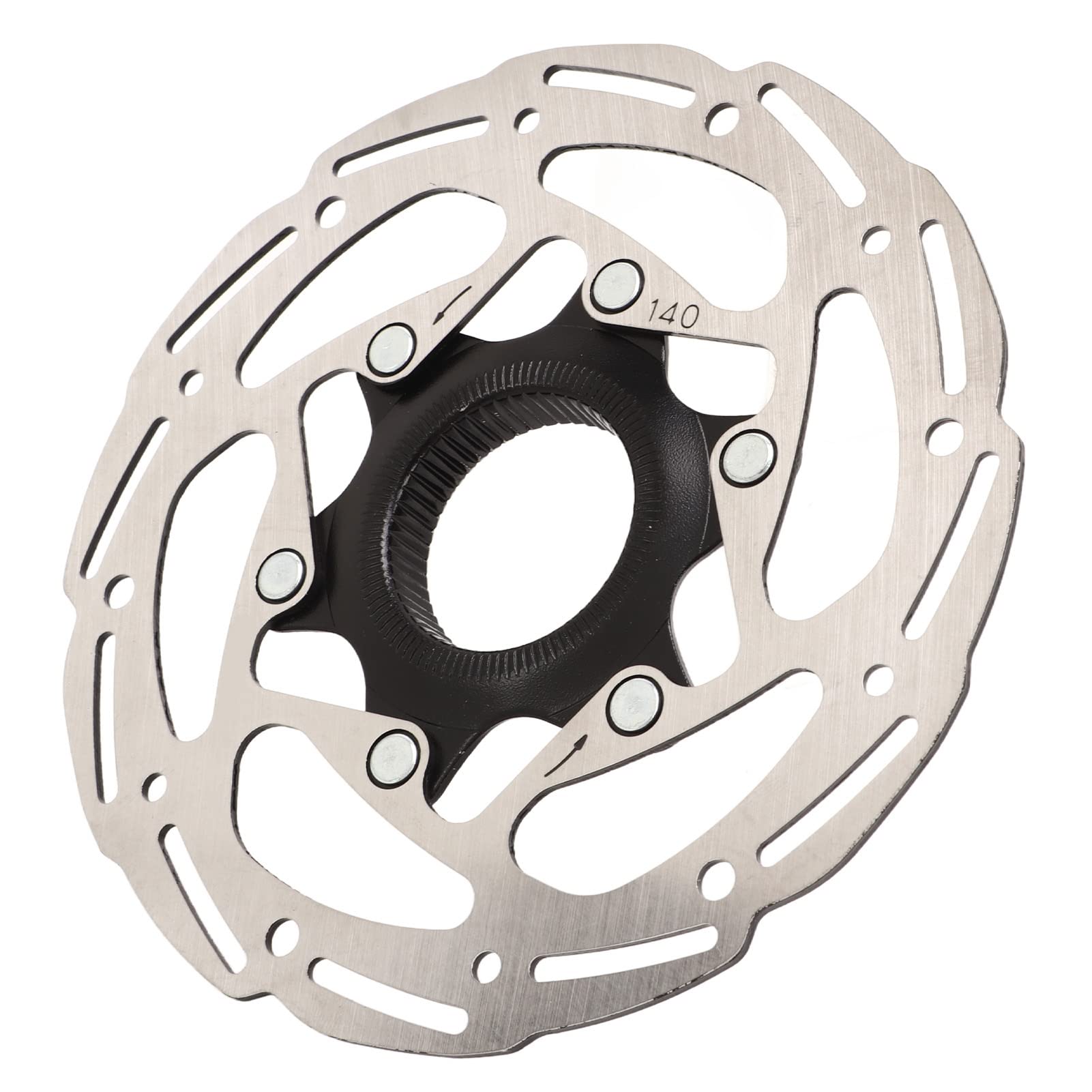 Fahrradscheibenbremsrotor, Fahrradstahlmischscheibe -Scheibenbremsrotor mit Mittelschlossabdeckung für Road Mountainbike (140 mm) von Yosoo Health Gear