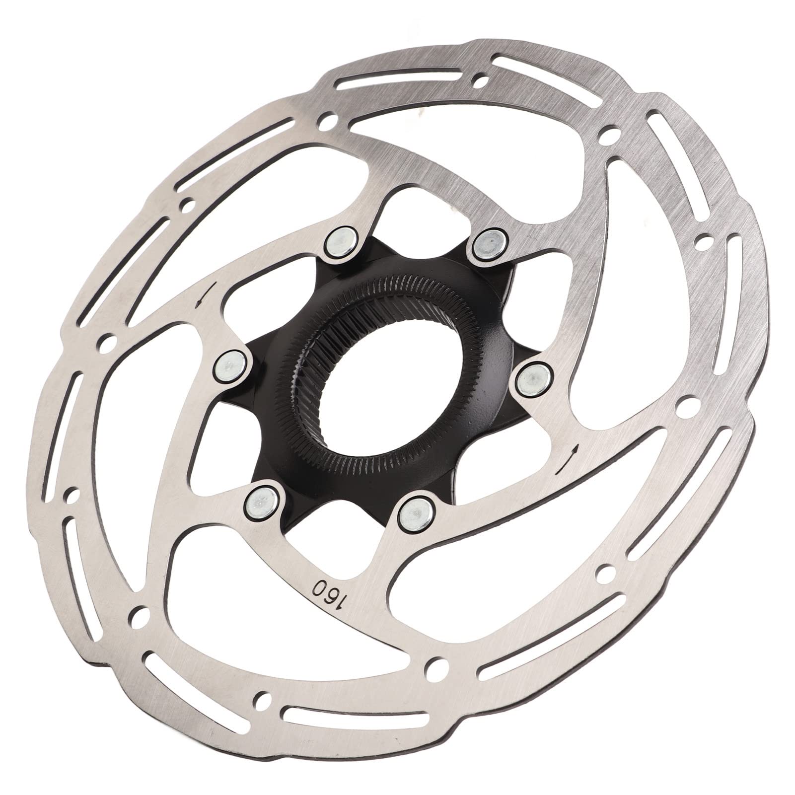 Fahrradscheibenbremsrotor, Fahrradstahlmischscheibe -Scheibenbremsrotor mit Mittelschlossabdeckung für Road Mountainbike (160mm) von Yosoo Health Gear