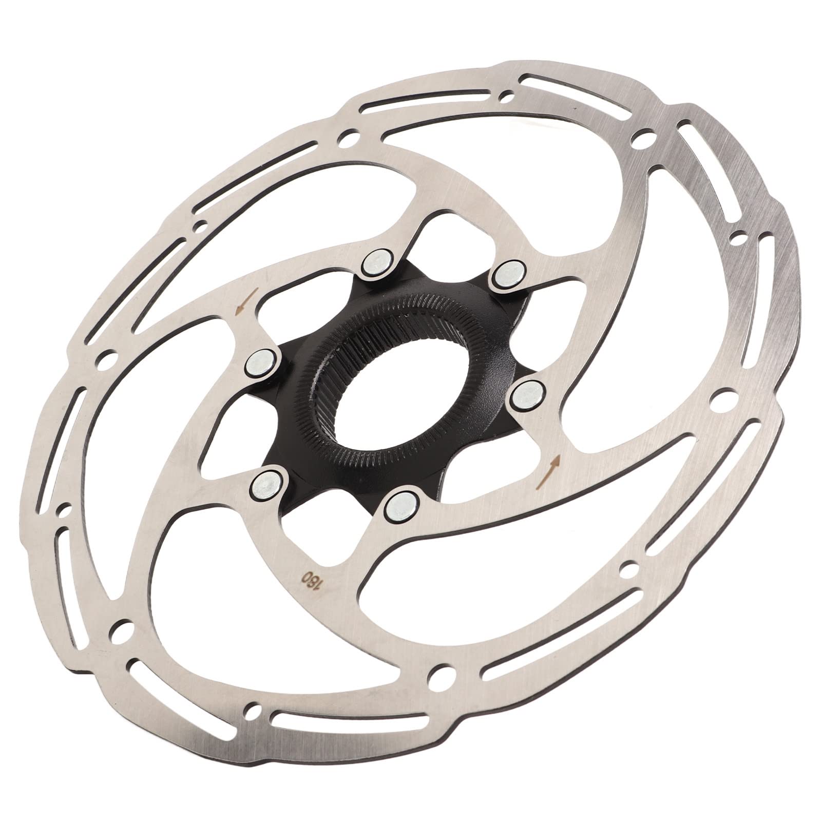 Fahrradscheibenbremsrotor, Fahrradstahlmischscheibe -Scheibenbremsrotor mit Mittelschlossabdeckung für Road Mountainbike (180mm) von Yosoo Health Gear