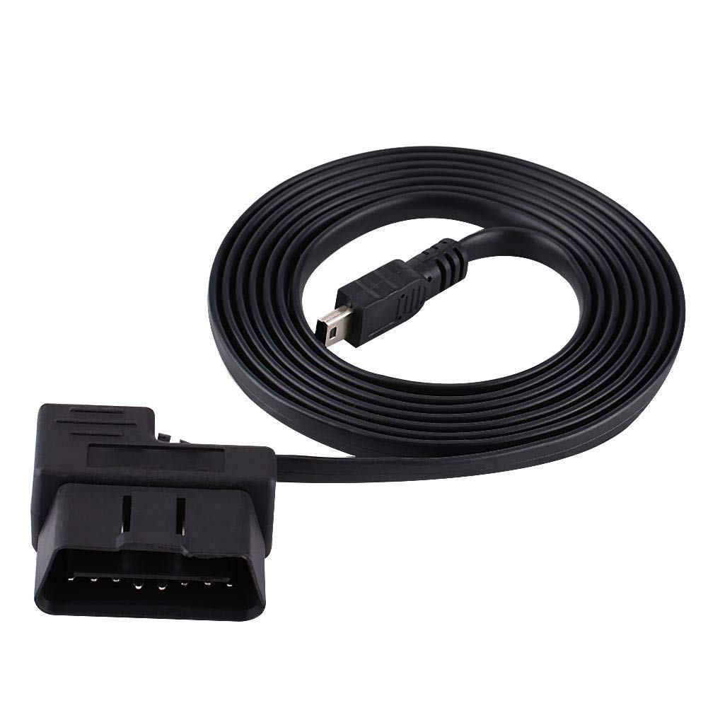 OBD2 zu Mini USB, OBD2 USB Kabel 16-poliger Autodiagnose Verlängerungsadapter an Mini Usb Kabel Für Hud, 180cm von Yosoo Health Gear