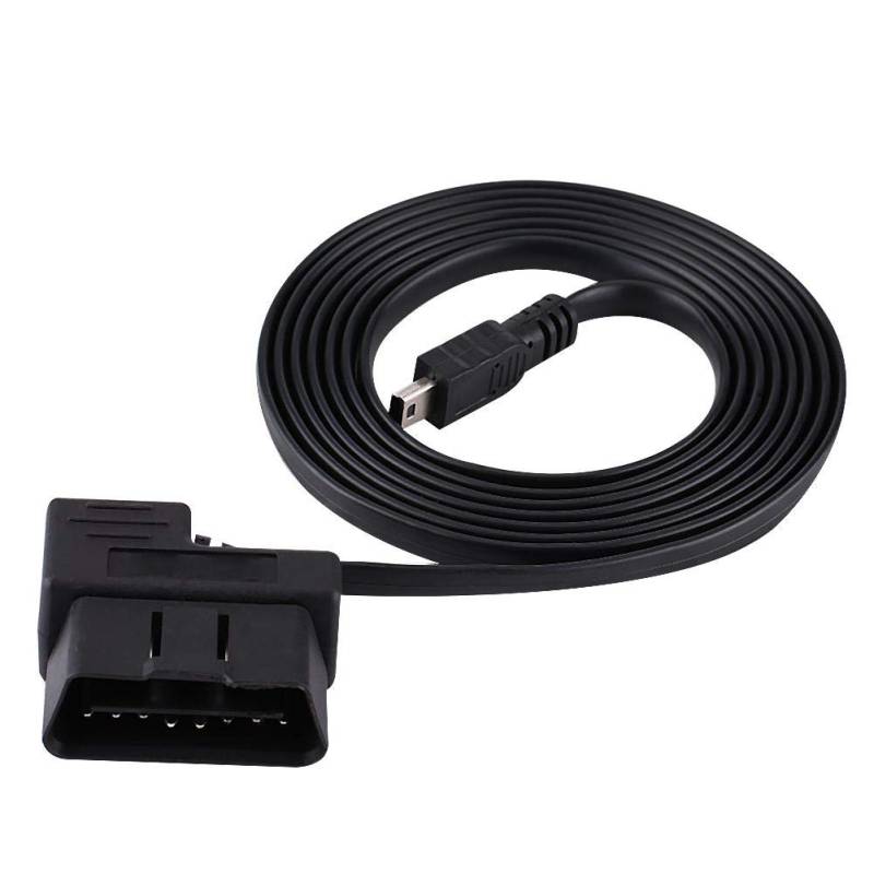 OBD2 zu Mini USB, OBD2 USB Kabel 16-poliger Autodiagnose Verlängerungsadapter an Mini USB Kabel Für Hud, 180cm von Yosoo Health Gear