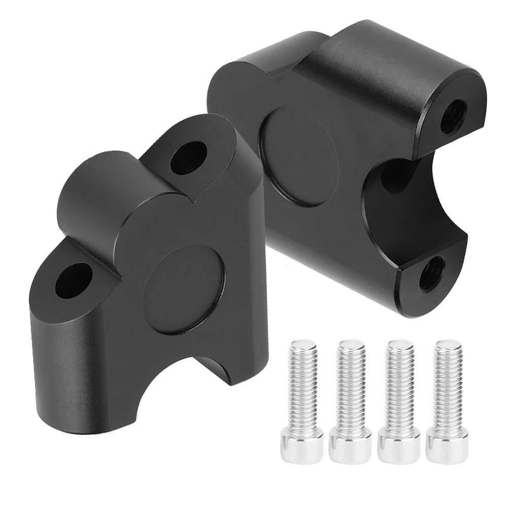 Universal Motorrad Lenker Riser, 22mm Lenker Riser Klemmhalterung, 2er Pack(Schwarz) von Yosoo Health Gear