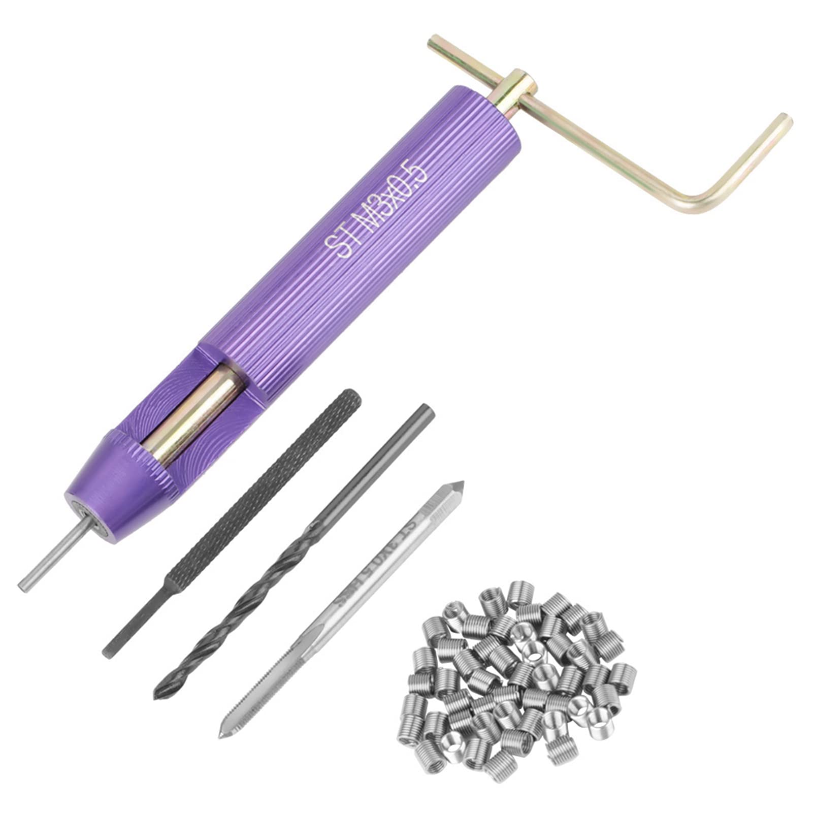 Yosoo Health Gear 50 Stück M3-Draht-Spiralschrauben-Gewindeeinsätze, Gewindereparaturset, Helicoil-Kit Kettensäge, Spiraldraht-Spiralschrauben-Einsätze, Edelstahl-Einsatz Zur Wiederherstellung Yosoo Health Gear 50 Stück M3-Draht-Spiralschrauben-Gewindeeinsätze, Gewindereparaturset, Helicoil-Kit Kettensäge, Spiraldraht-Spiralschrauben-Einsätze, Edelstahl-Einsatz Zur Wiederherstellung von Yosoo Health Gear