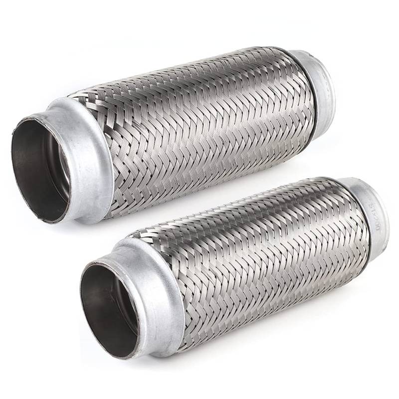 Auspuffrohr, Edelstahl Auspuff Flexibles Rohr Flexi Joint Repair Tube Autozubehör für Universal-Vorderauspuff Flexrohr Auspuff Flexi-Rohr Universal Edelstahl Auspuff Flexrohr(55MM*200MM) von Yosoo