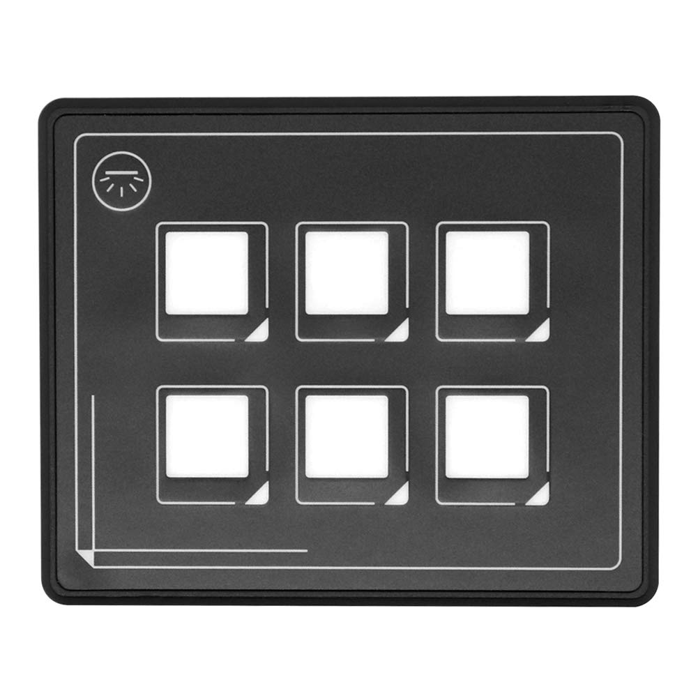 Auto Control Panel Switch, 12-24V Auto Universal 6P LED Touch Membrane Control Panel Schalter Elektronisches Zubehör für Autozubehörteil Elektronische Membran-Steuerschalttafel von Yosoo