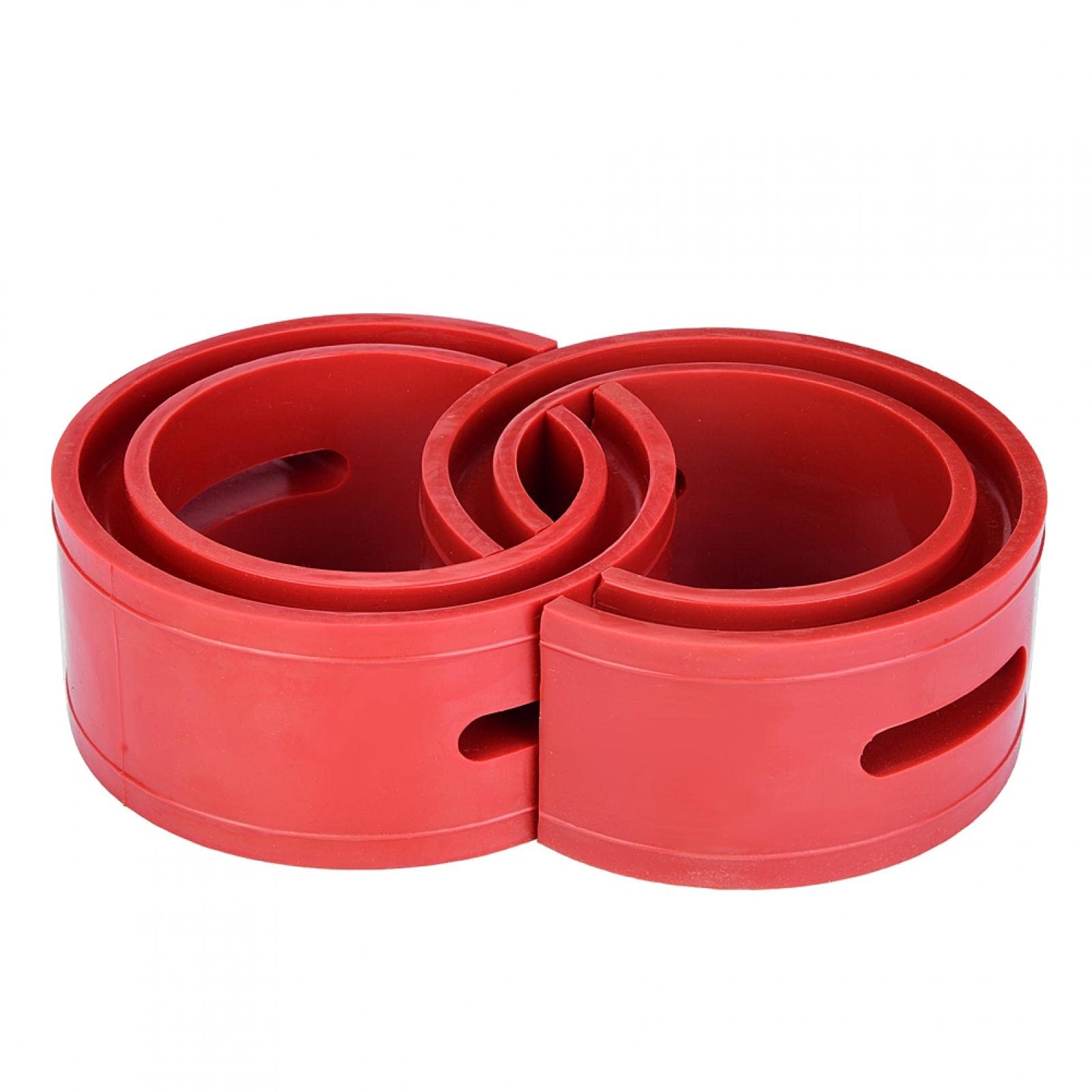 Automotive Spring Buffer Kleber, 2PCS Red Car Shock Absorber Buffer Spring Bumper Cushion Typ D für Einzelradaufhängung Power Cushion Buffer Shock Federkissen Coil Spacer Absorbieren Stoßfeder(B) von Yosoo