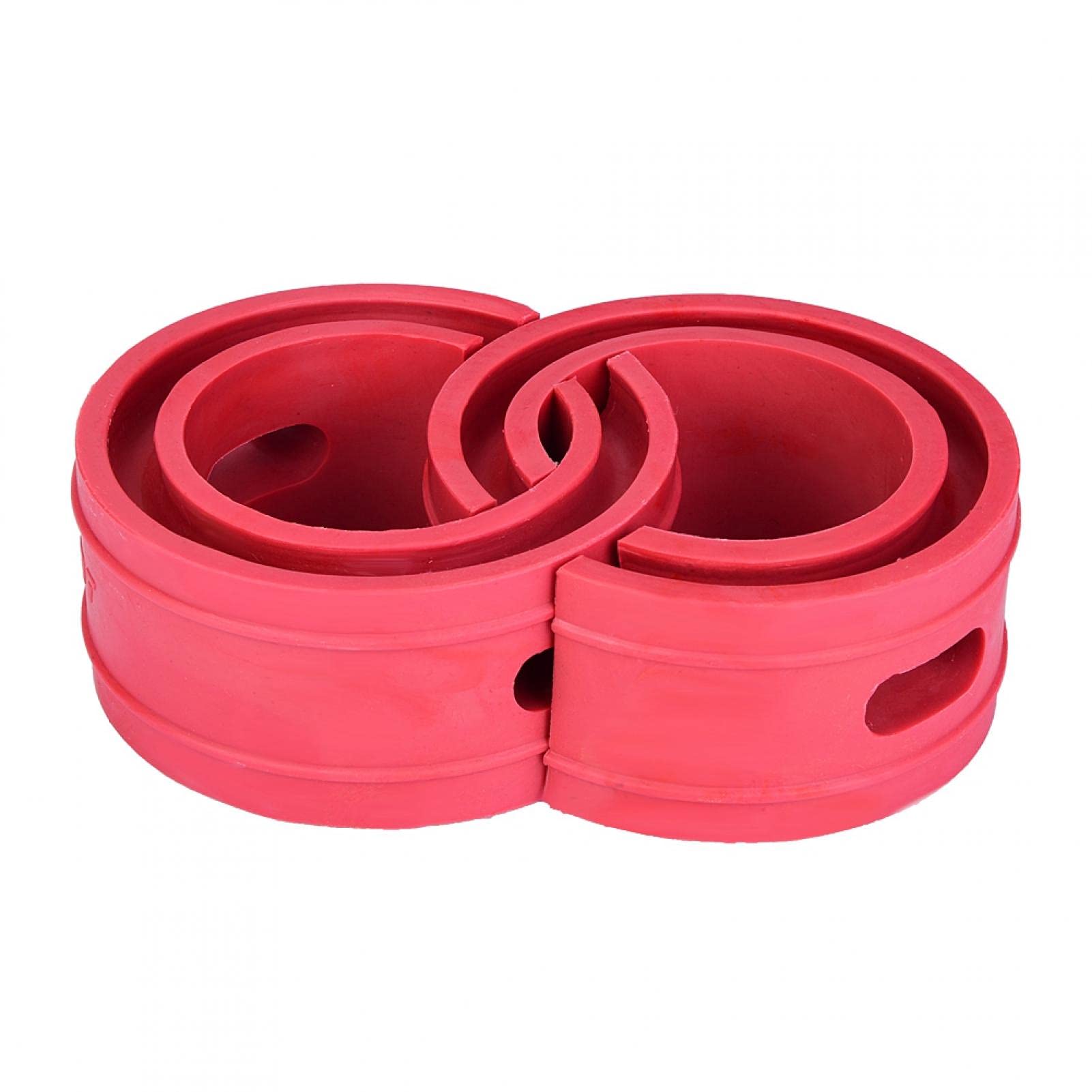 Automotive Spring Buffer Kleber, 2PCS Red Car Shock Absorber Buffer Spring Bumper Cushion Typ D für Einzelradaufhängung Power Cushion Buffer Shock Federkissen Coil Spacer Absorbieren Stoßfeder(B+) von Yosoo