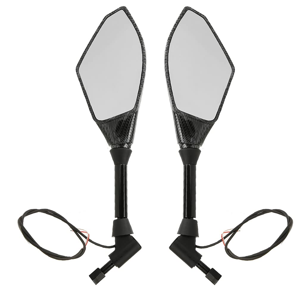 Blinkerspiegel, Yosoo ABS-LED-Seitenrückspiegel mit Blinklicht-Richtungsanzeige für 10-mm-Lenker Motorcy für Rückspiegel-LED-Motorradspiegel-Blinker-Spiegellicht-LED-Lenker Blinkerspiegel, Yosoo ABS-LED-Seitenrückspiegel mit Blinklicht-Richtungsanzeige für 10-mm-Lenker Motorcy für Rückspiegel-LED-Motorradspiegel-Blinker-Spiegellicht-LED-Lenker von Yosoo