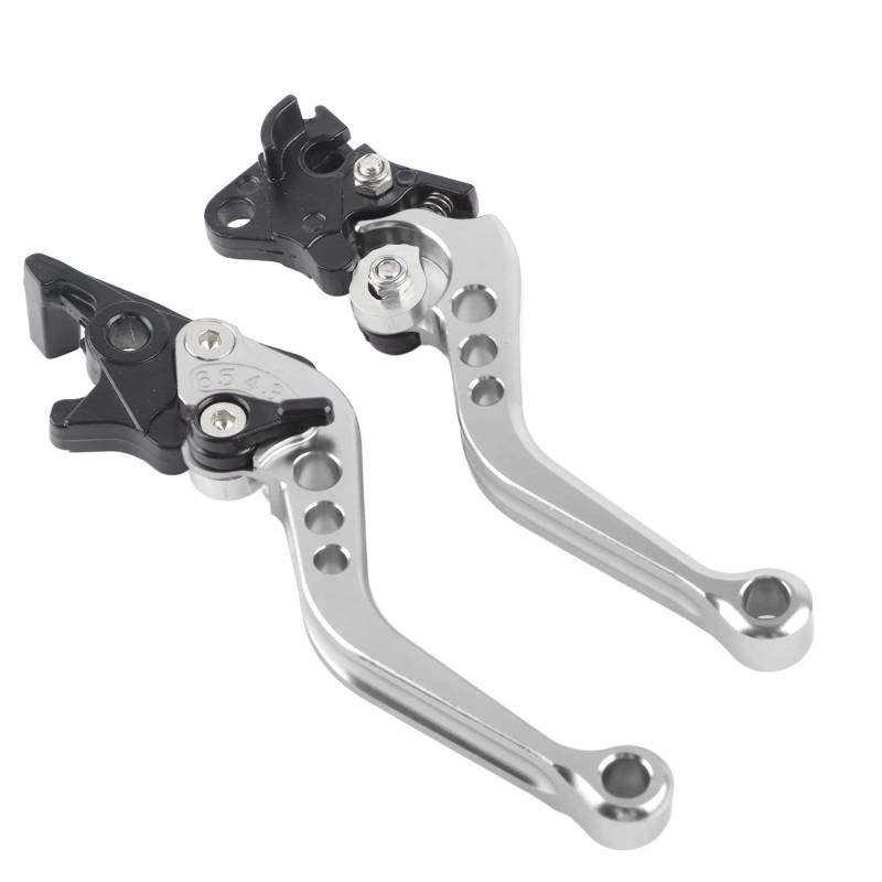 Kupplungsbremshebel, Paar 22mm 7/8"CNC Aluminium Motorrad Kupplungstrommel Bremshebel Griff Universal Kupplungsbremshebel Silber für GY6 für CG125 von Yosoo